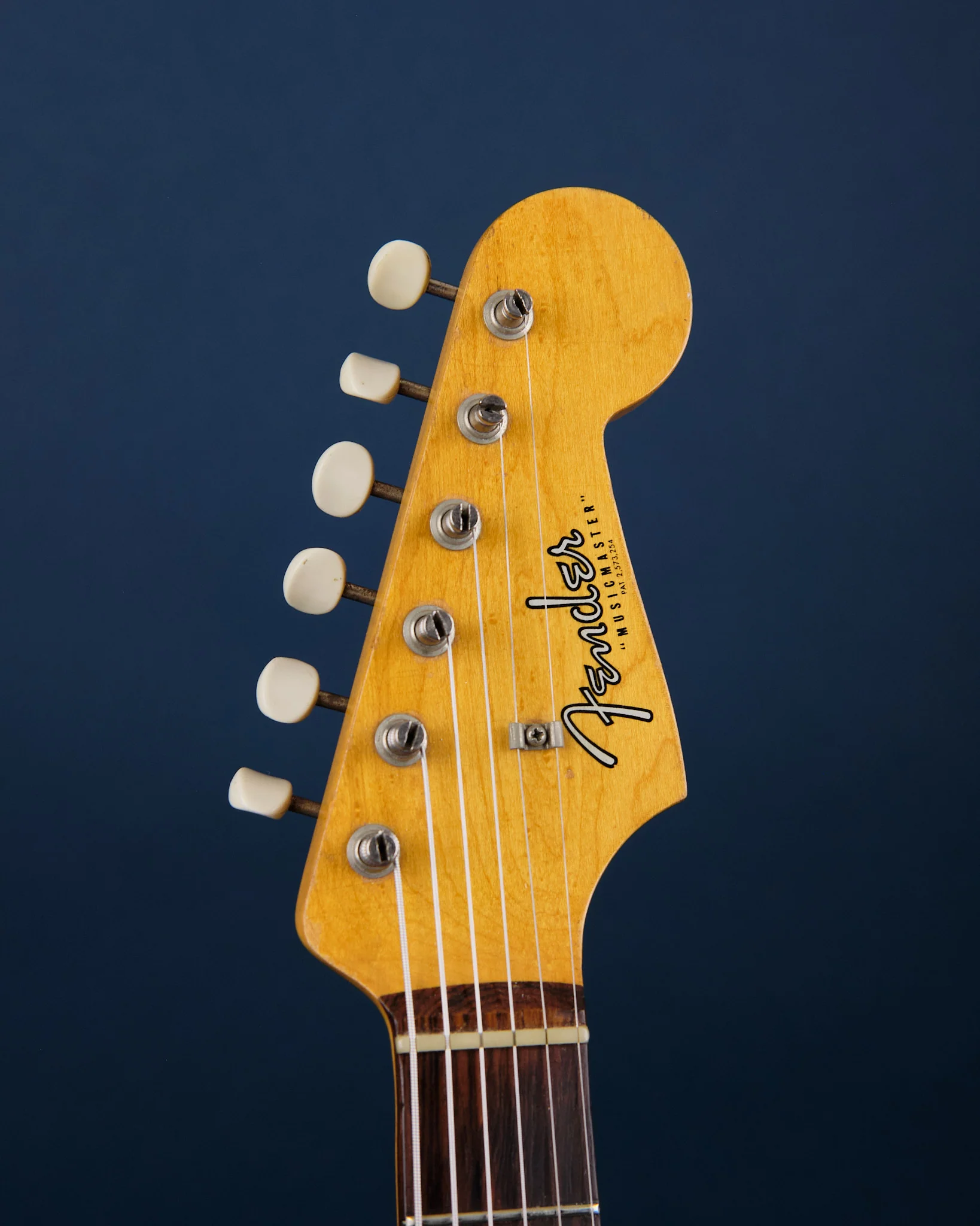 1961 Fender Musicmaster Desert Sand Refin - Image 2