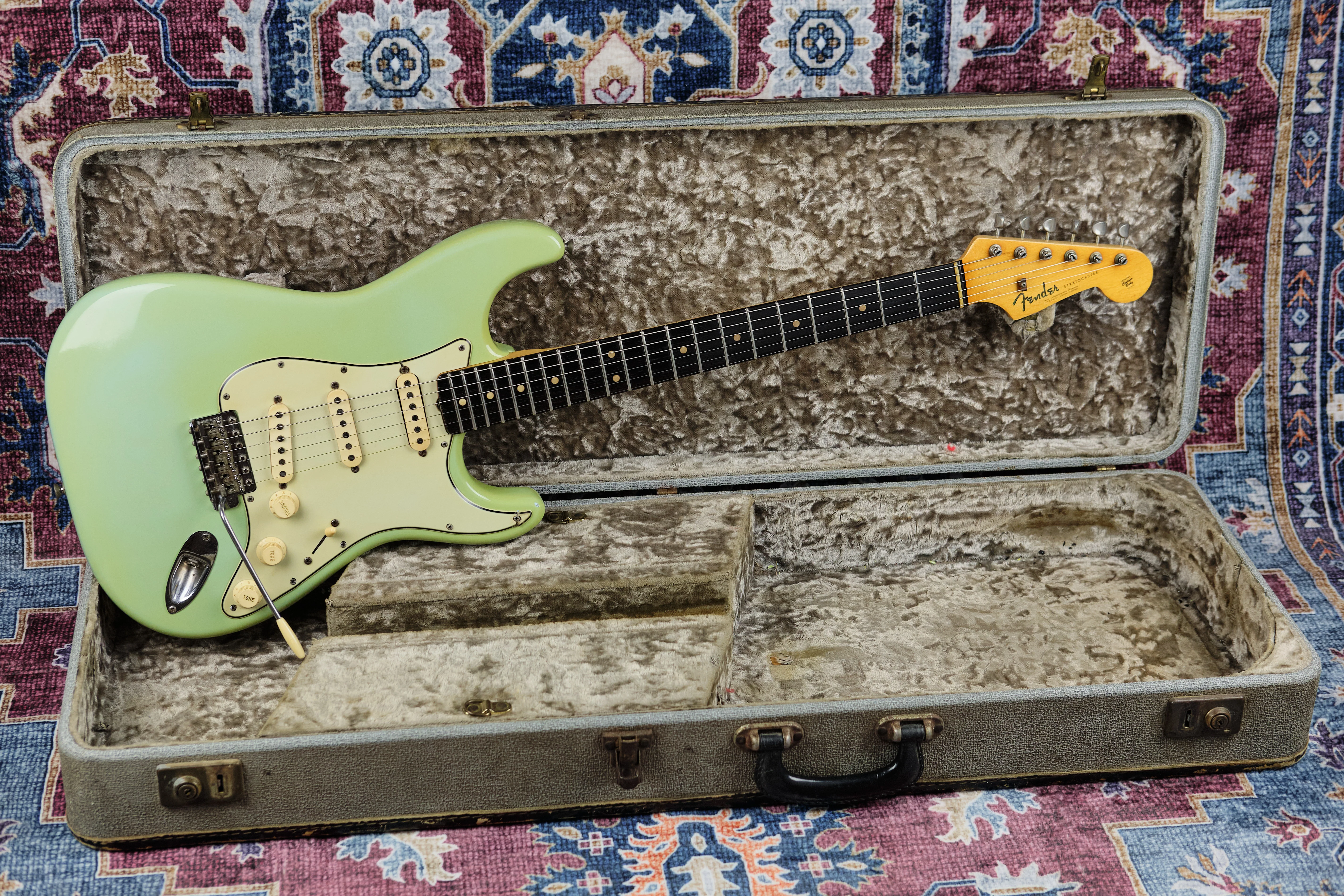1963/64 Fender Stratocaster L Series Sonic Blue Refin - Image 6