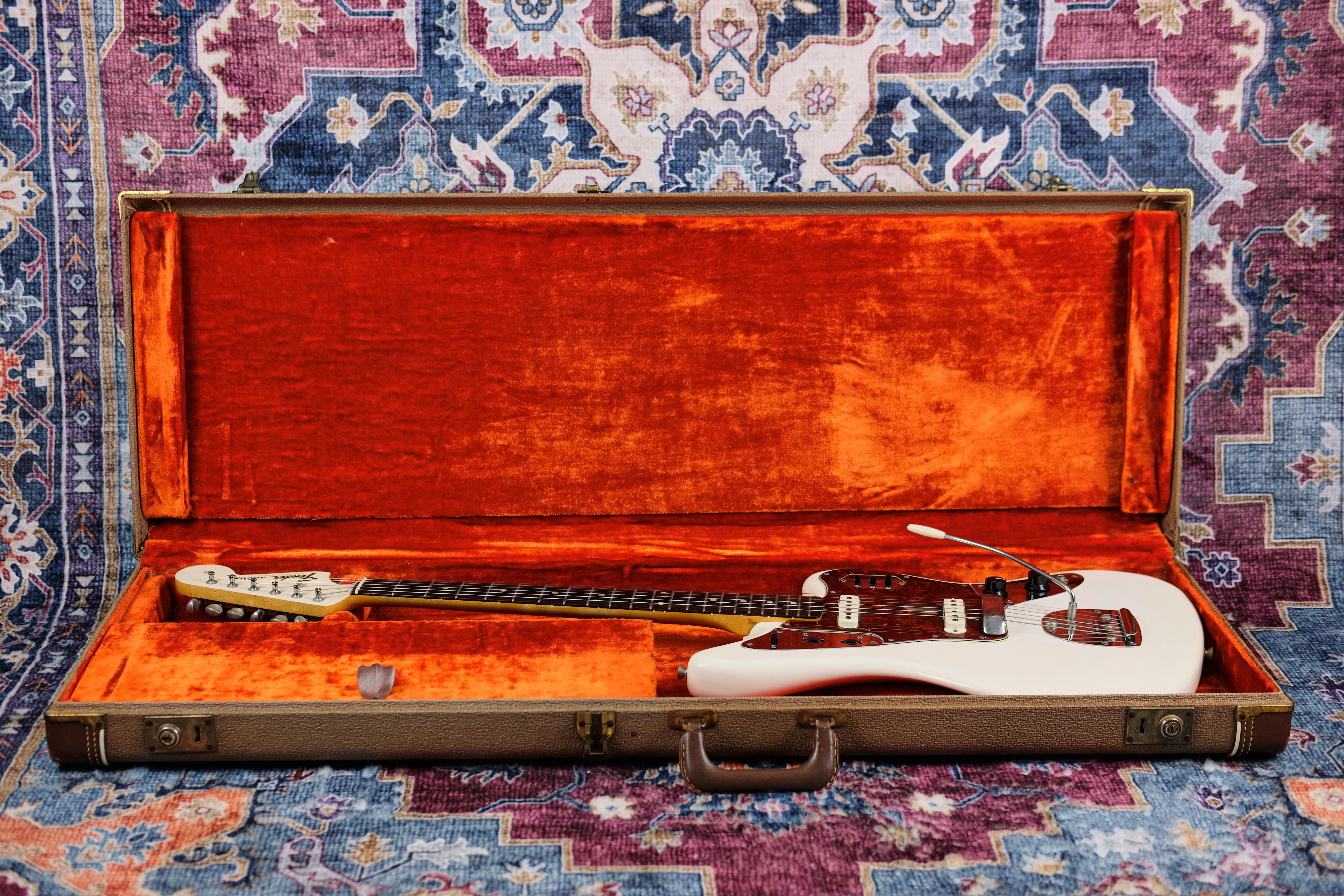 1963 Fender Jaguar Olympic White Matching Headstock - Image 4