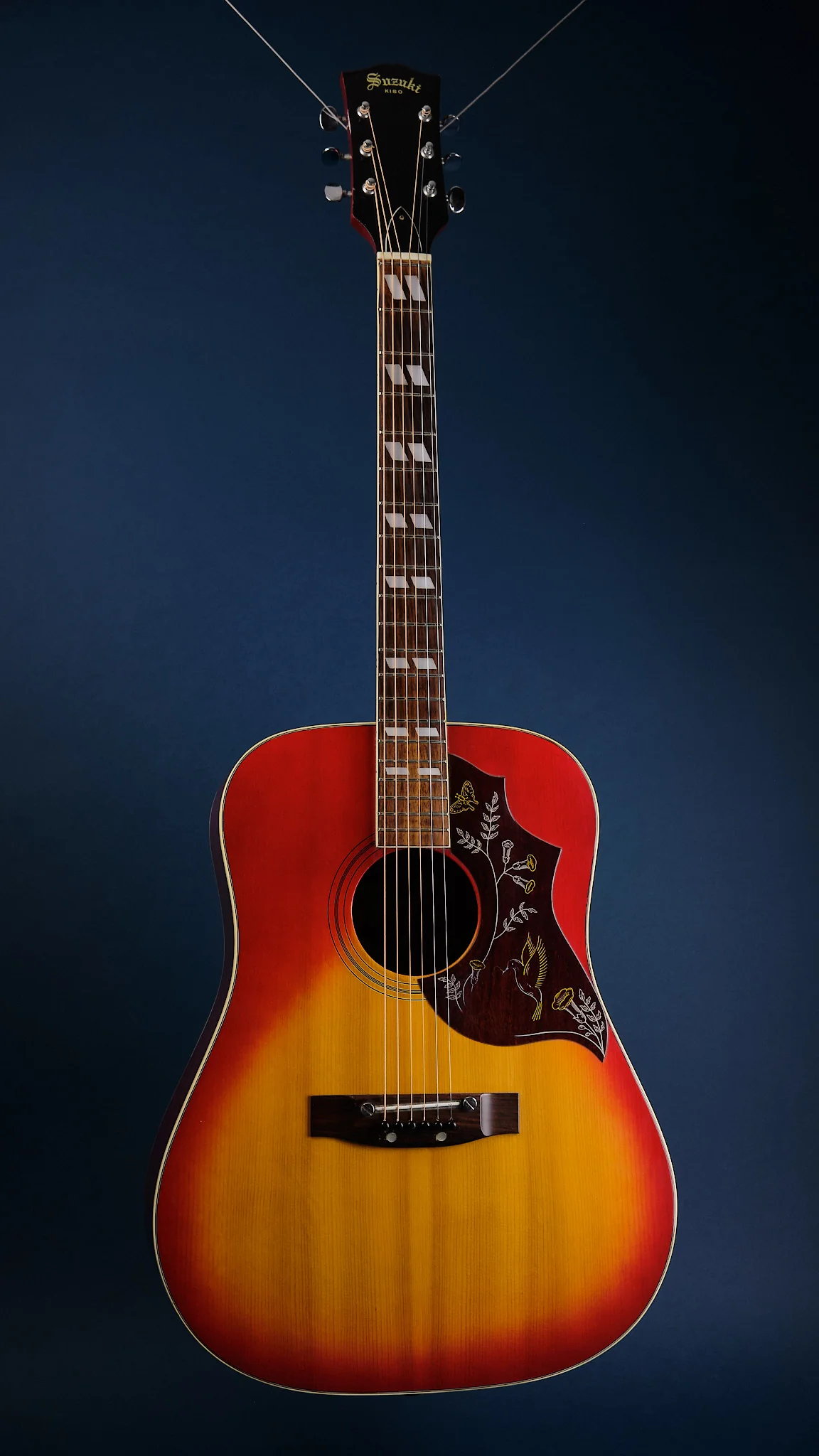 1970s Kiso Suzuki W-65H Dreadnought Sunburst - Image 9