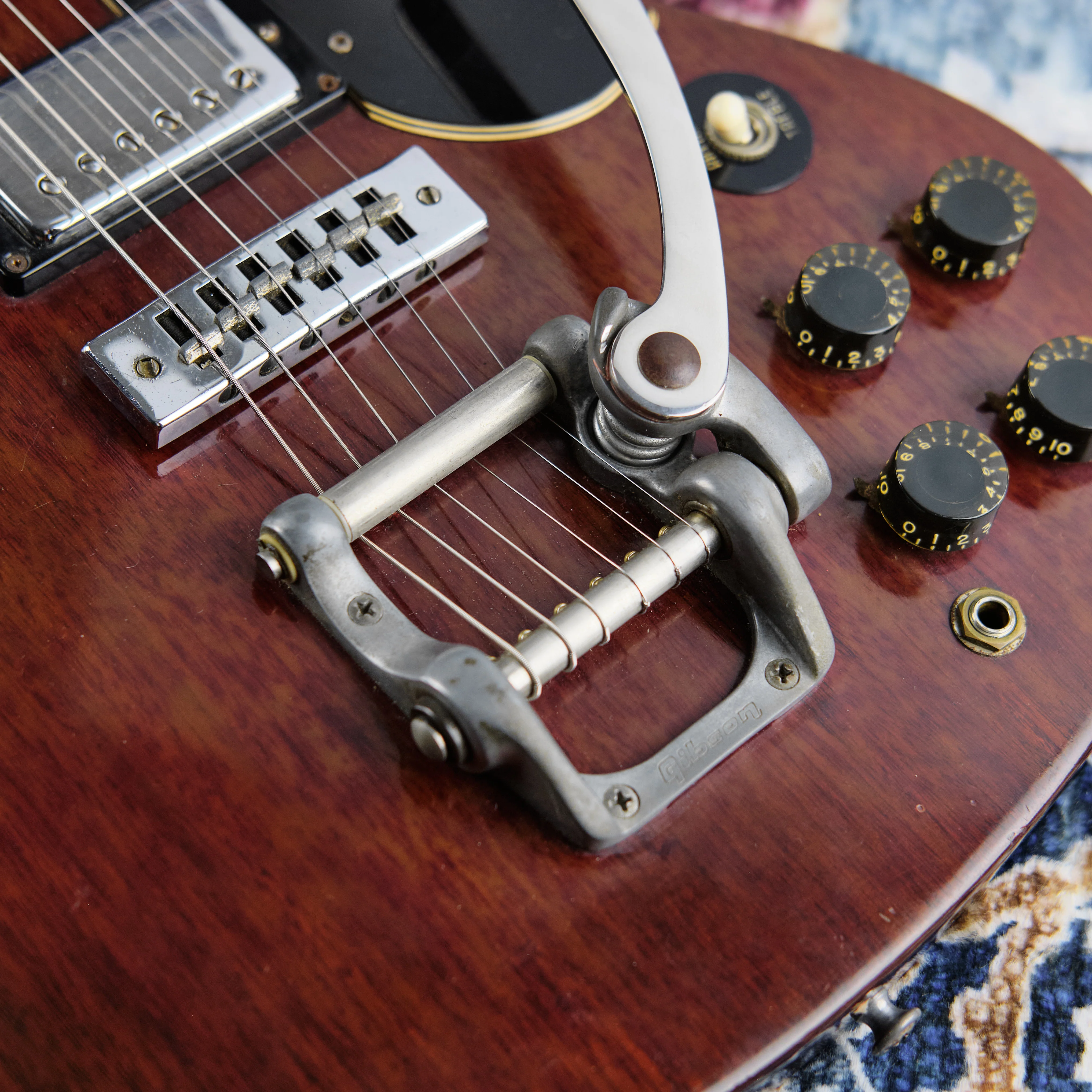 1974 Gibson SG Standard Bigsby Faded Cherry - Image 8