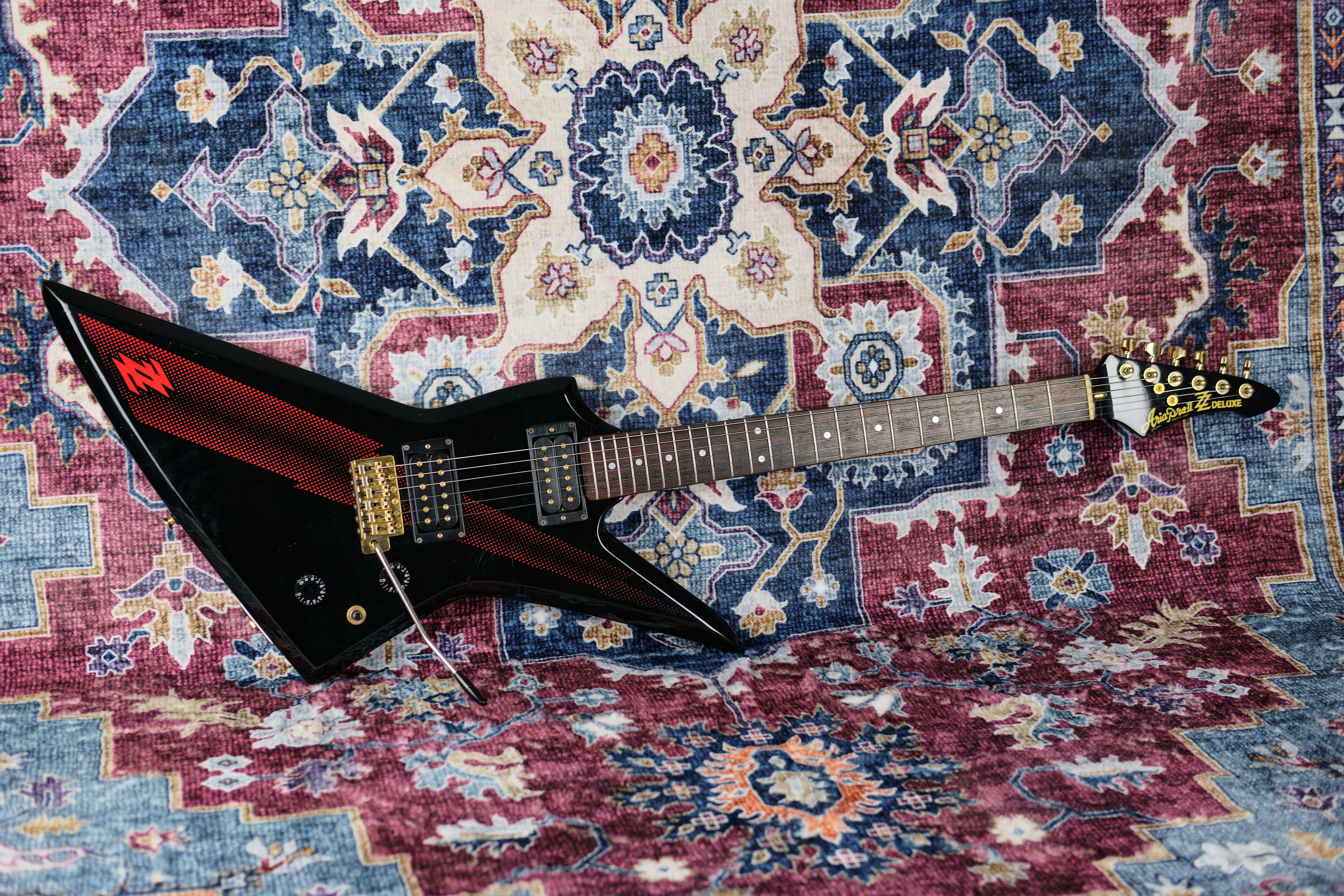 1984 Aria Pro II ZZ Deluxe Black - Image 4