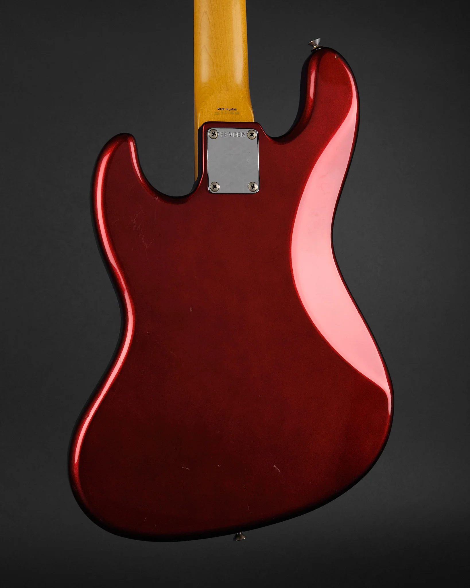 1986 Fender MIJ JB-406 Jazz Bass Candy Apple Red - Image 3