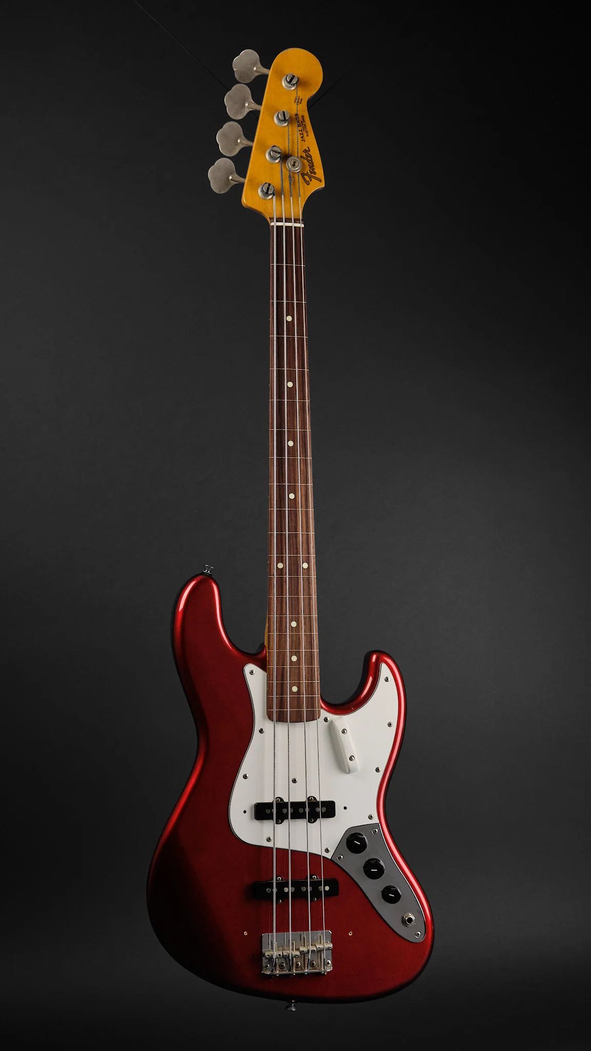 1986 Fender MIJ JB-406 Jazz Bass Candy Apple Red - Image 4
