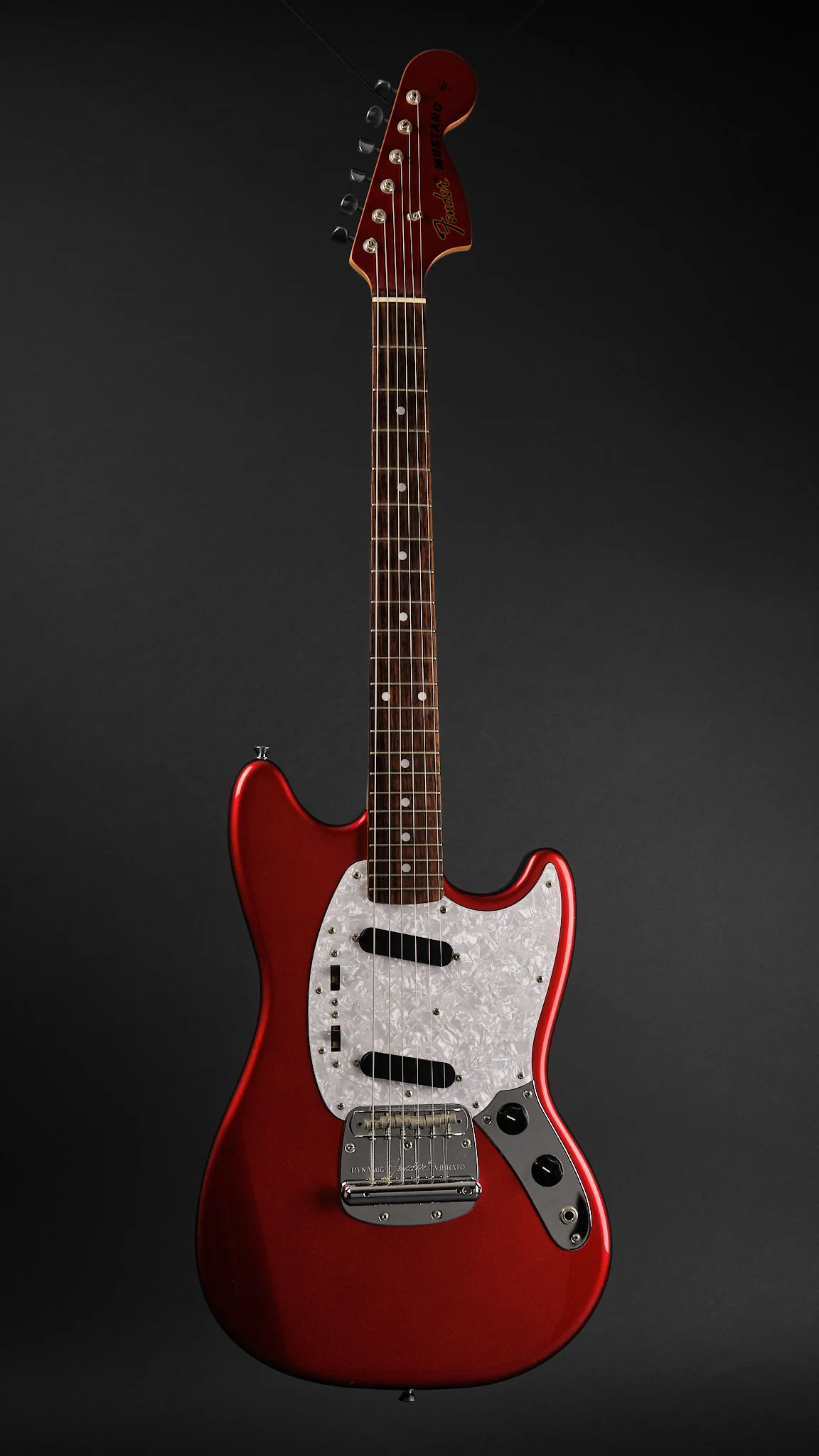 2009 Fender MIJ MG-69 Mustang Candy Apple Red - Image 5