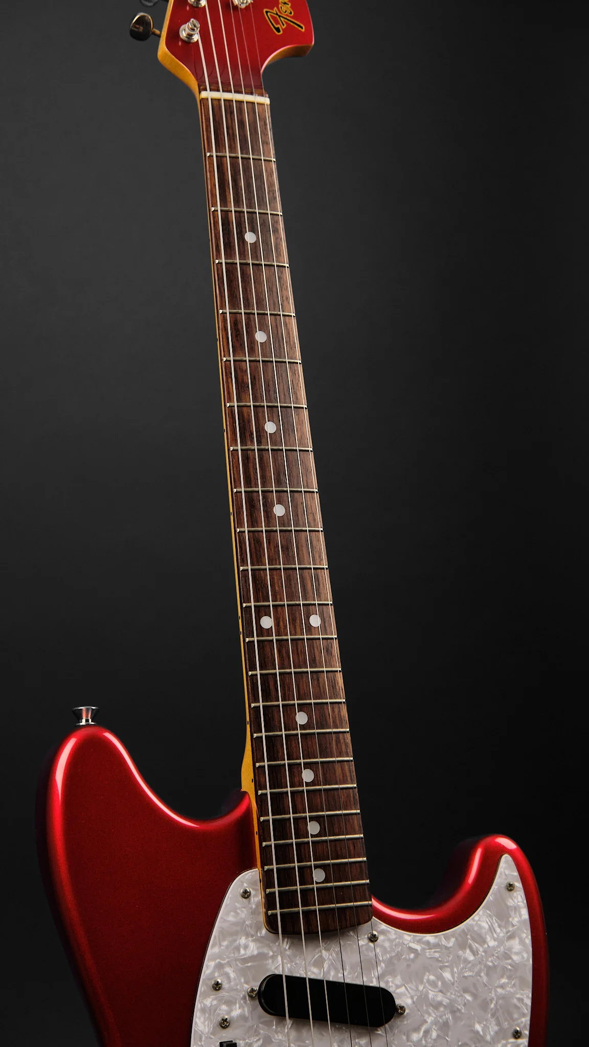 2009 Fender MIJ MG-69 Mustang Candy Apple Red - Image 6
