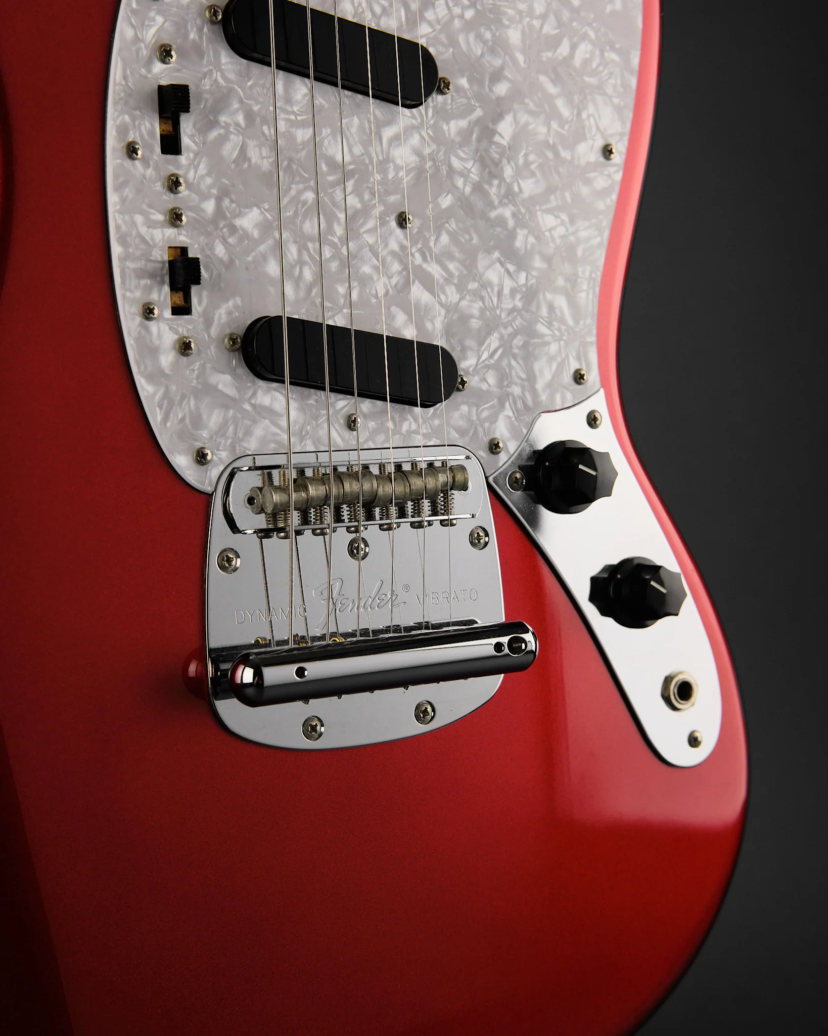 2009 Fender MIJ MG-69 Mustang Candy Apple Red - Image 9