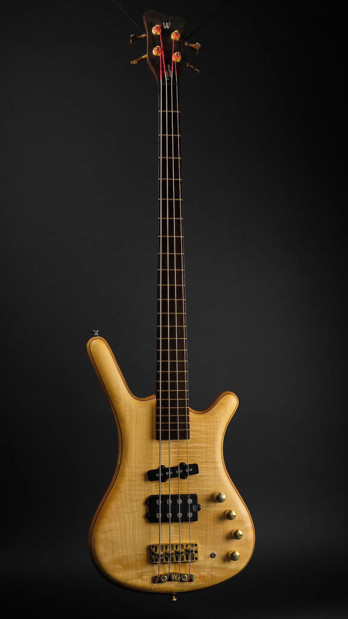 1999 Warwick Corvette FNA Jazzman Honey Violin Transparent Satin - Image 4