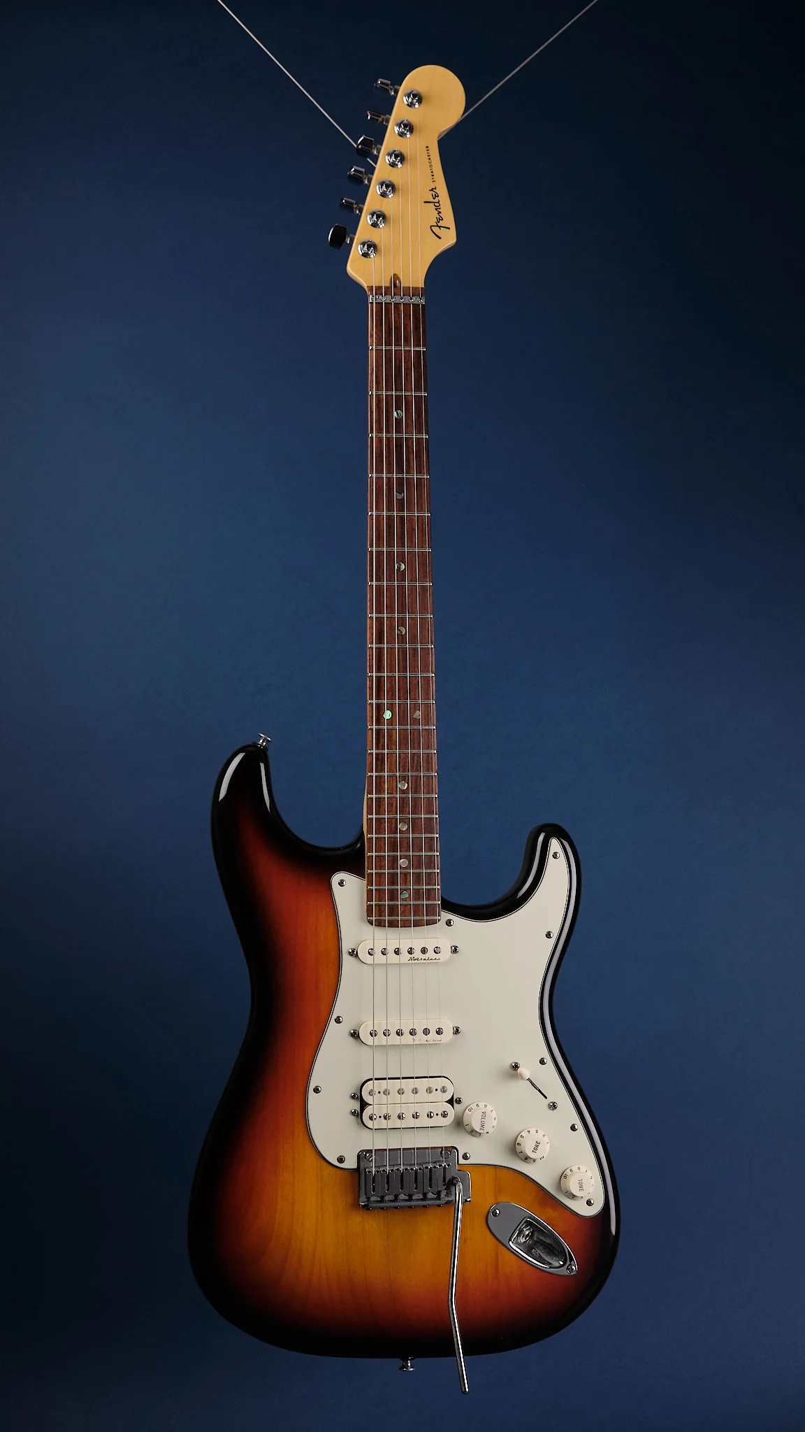 2000s Fender American Deluxe HSS Stratocaster Sunburst - Image 4