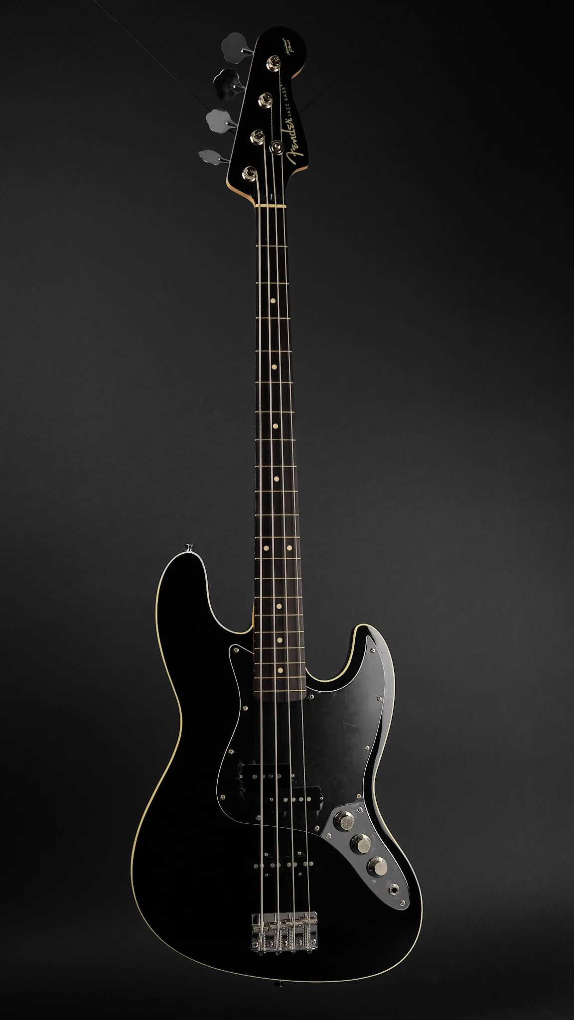 2000s Fender CIJ Aerodyne Jazz Bass Black - Image 4