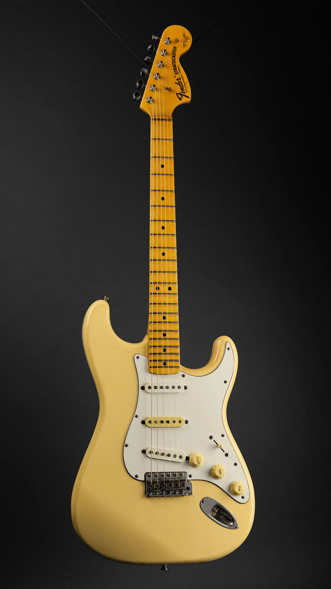 2005 Fender CIJ ST68-185YM Yngwie J Malmsteen Stratocaster Vintage White - Image 4
