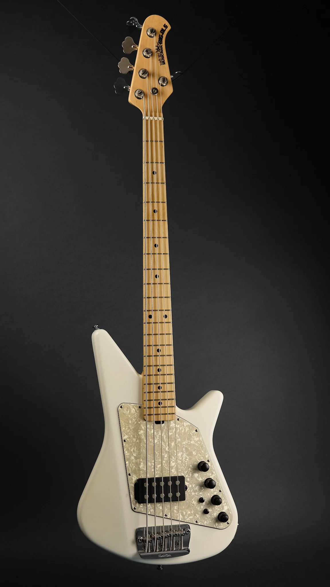 2010 Ernie Ball Music Man Big Al 5 H White Pearl - Image 4