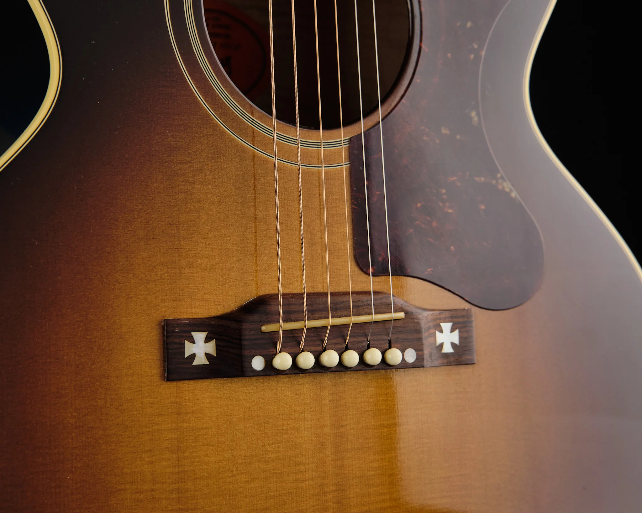 2011 Gibson Custom Shop 'New Vintage' J-185 Sunburst - Image 9
