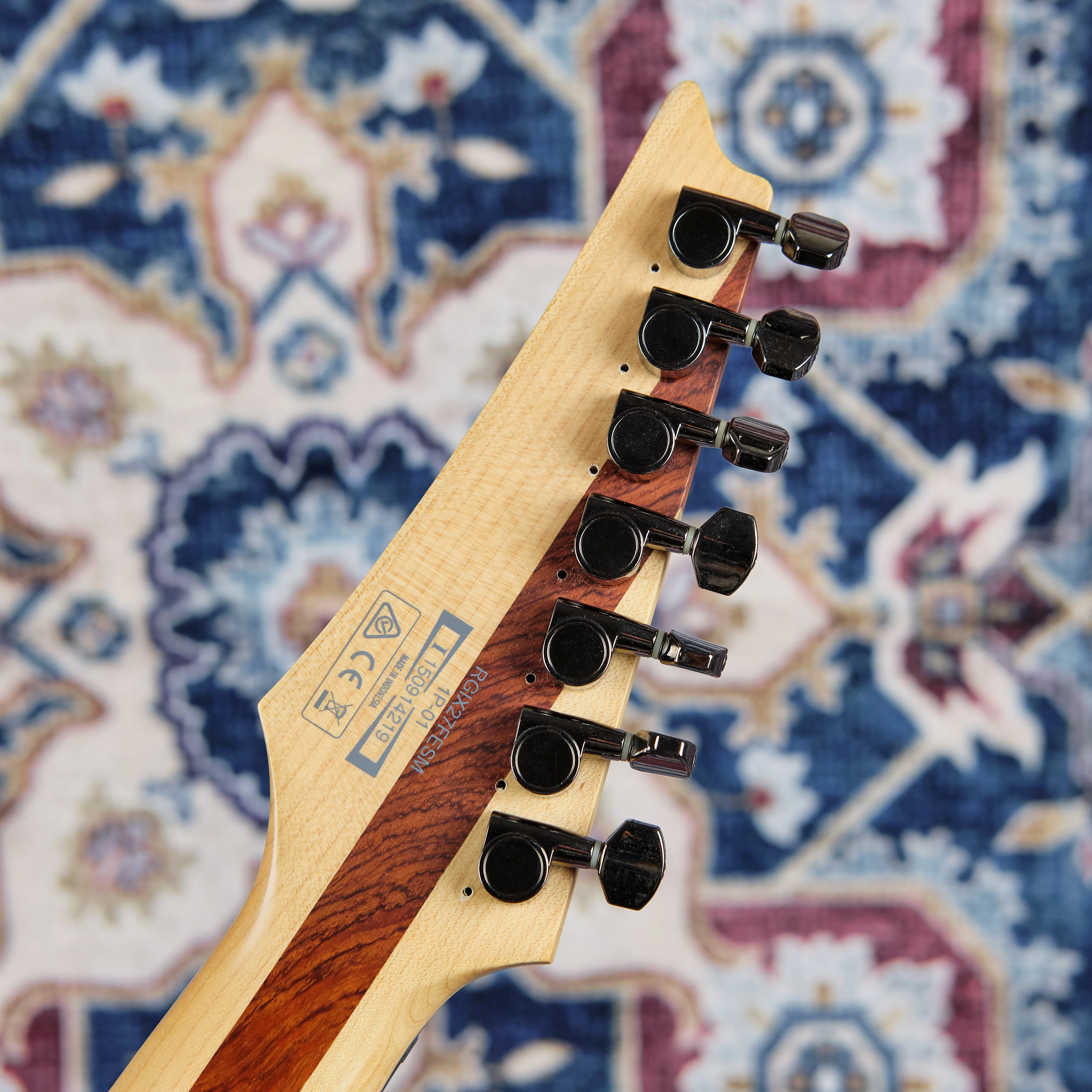 2015 Ibanez RGIX27FESM 7-String Foggy Stained Black - Image 4