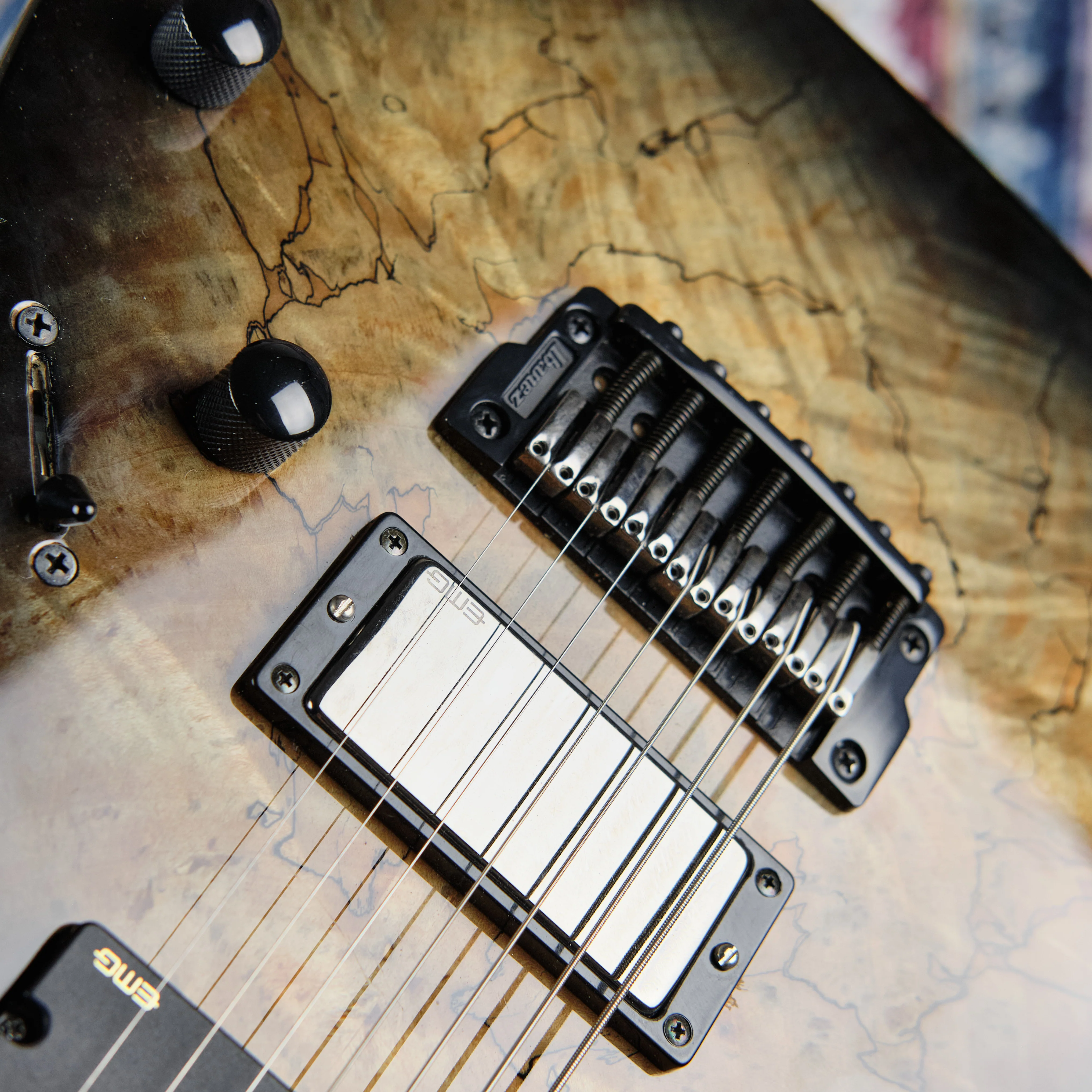 2015 Ibanez RGIX27FESM 7-String Foggy Stained Black - Image 5