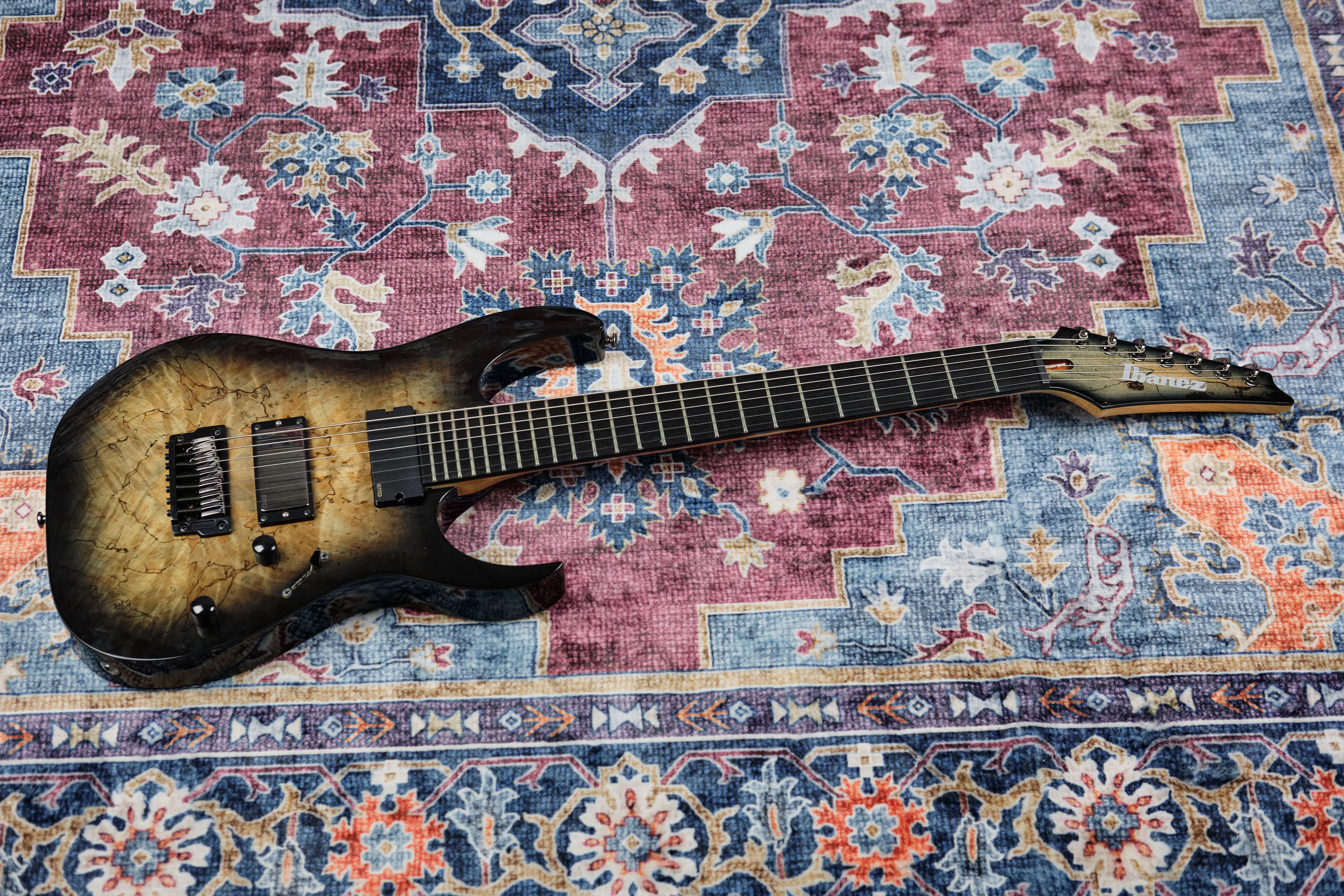 2015 Ibanez RGIX27FESM 7-String Foggy Stained Black - Image 6
