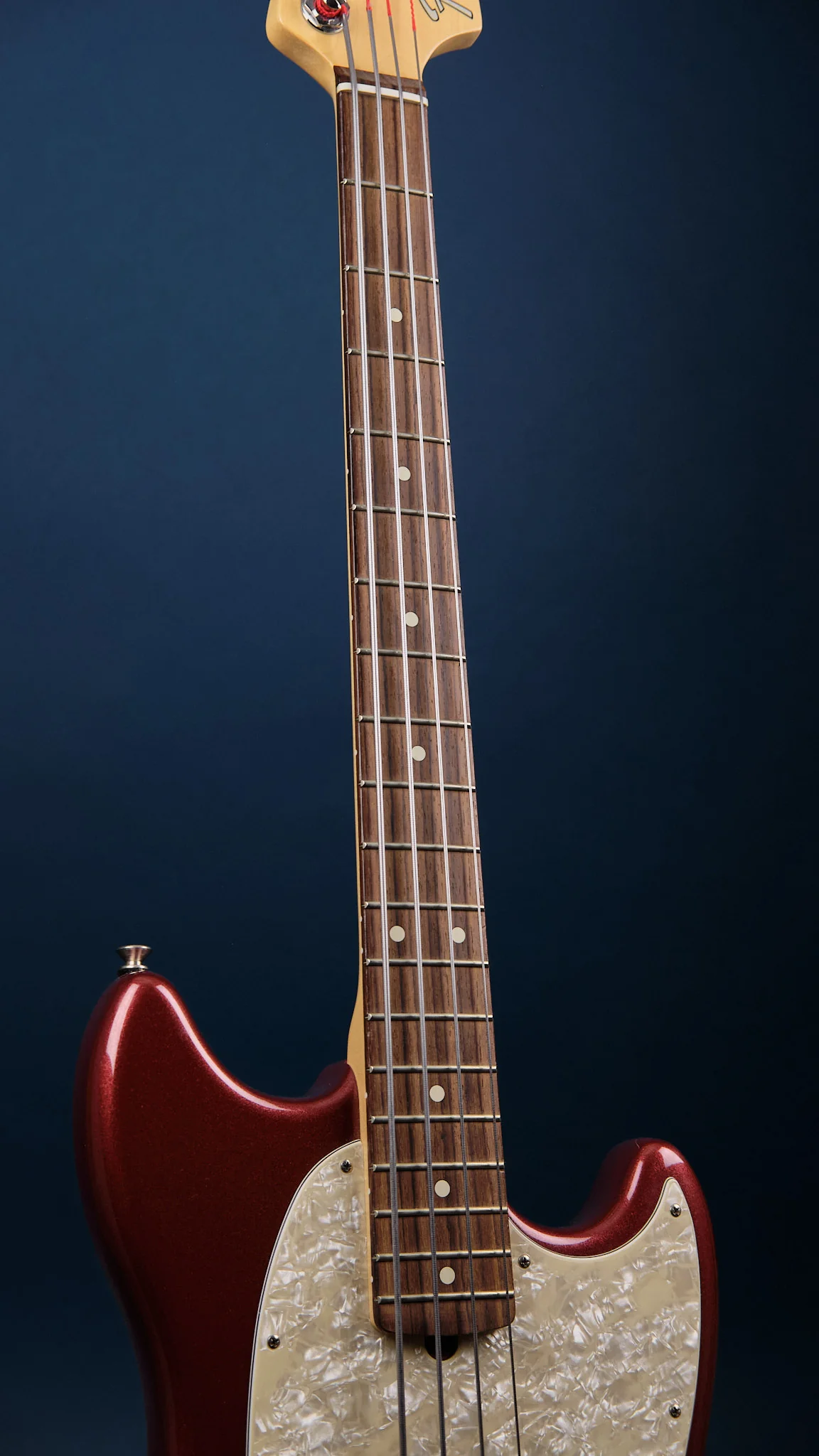 2019 Fender American Performer Mustang Bass Aubergine - Image 6