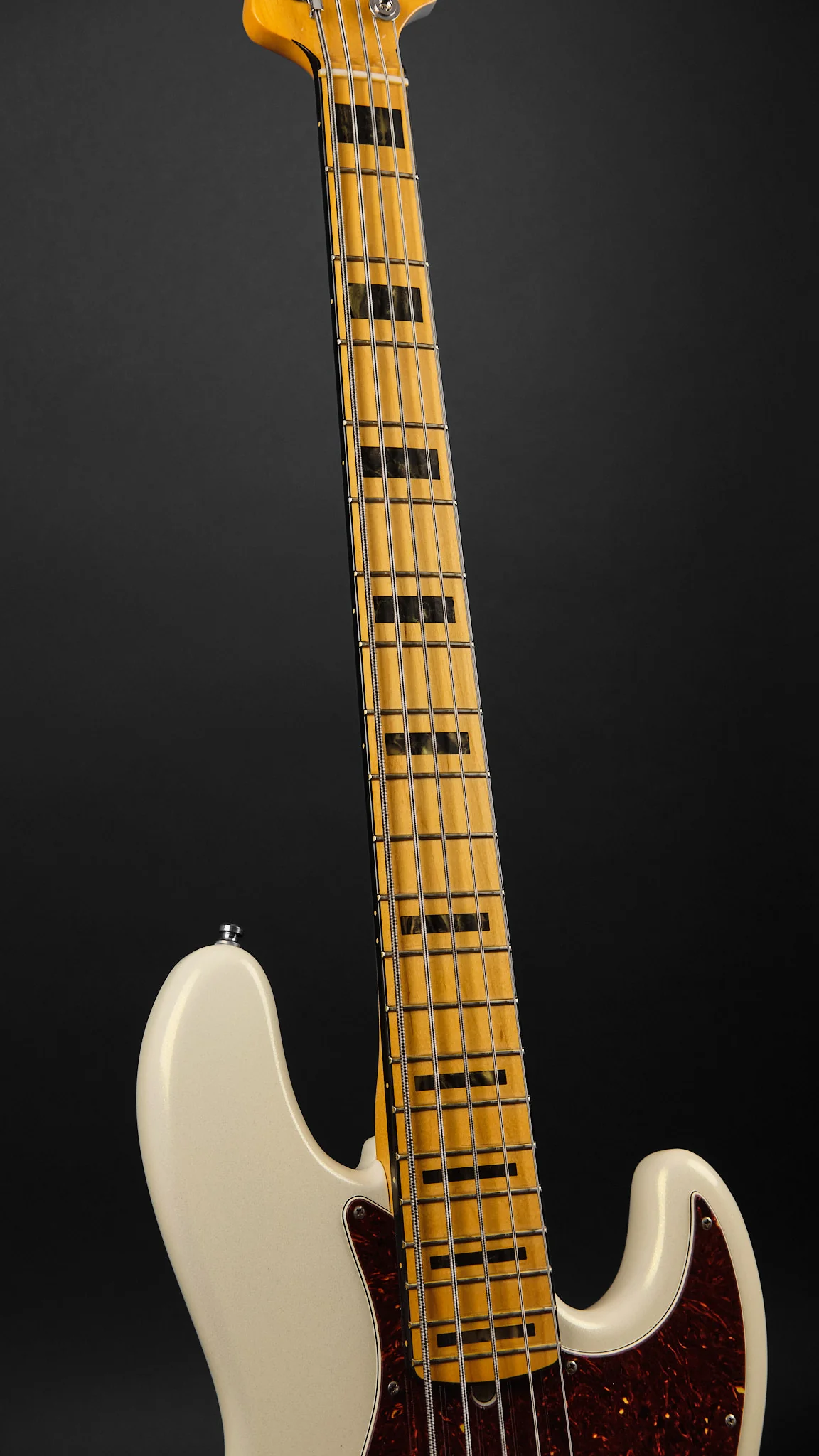 2020 Fender American Ultra Jazz Bass V Arctic Pearl - Image 6