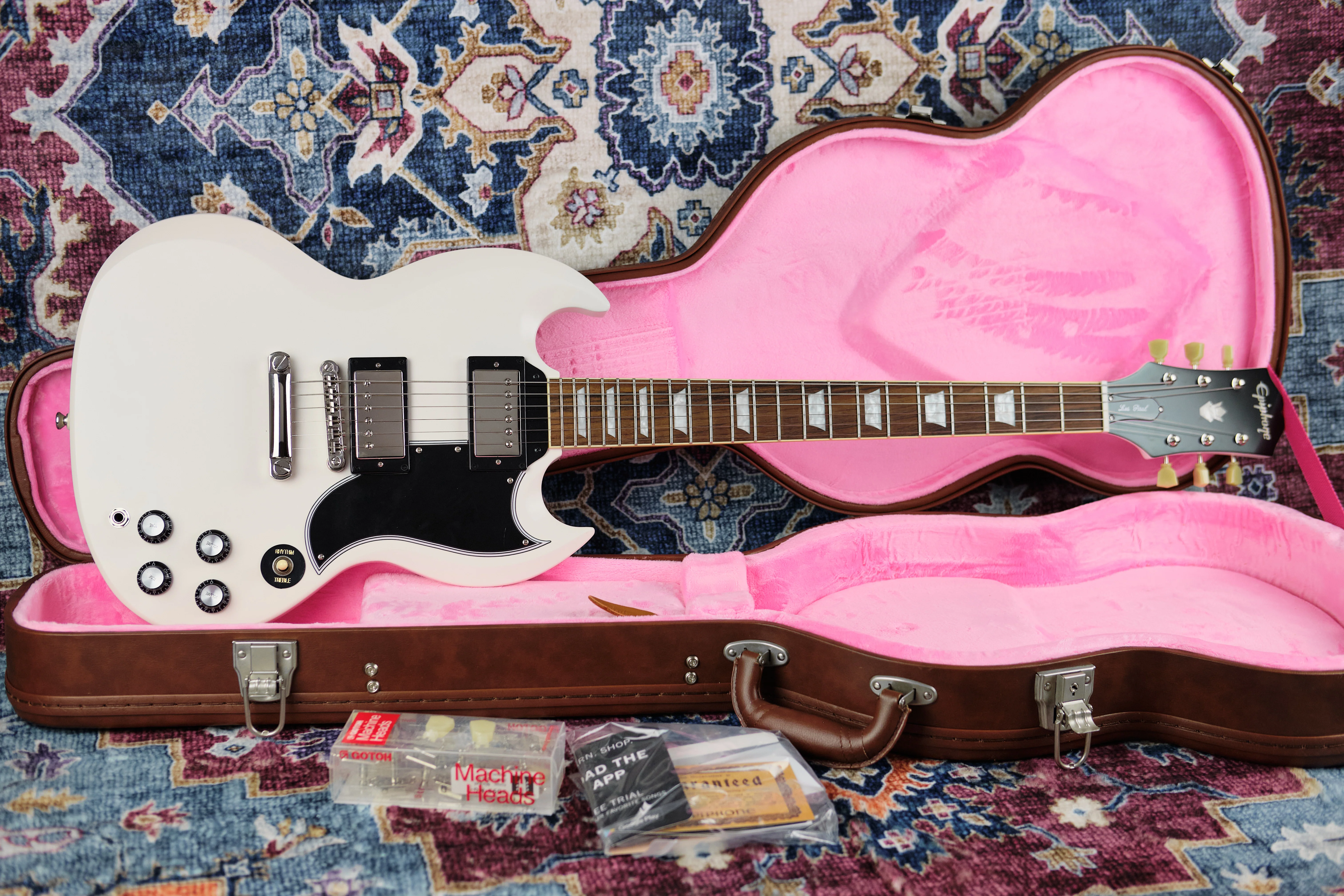 2021 Epiphone 1961 Les Paul SG Standard Aged White - Image 3