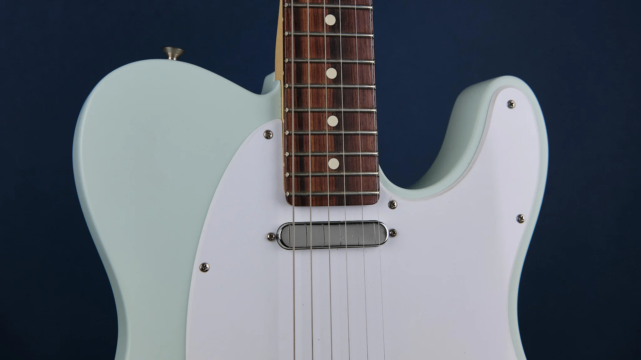 2021 Fender American Performer Telecaster Satin Sonic Blue - Image 9