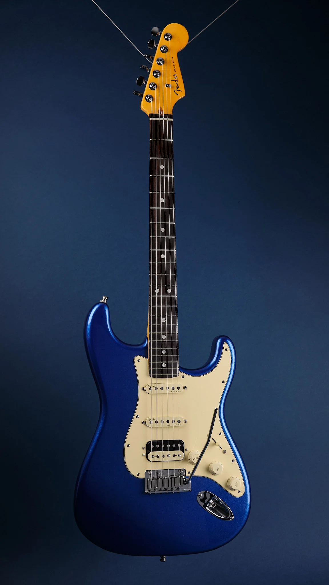 2021 Fender American Ultra Stratocaster HSS Cobra Blue - Image 4