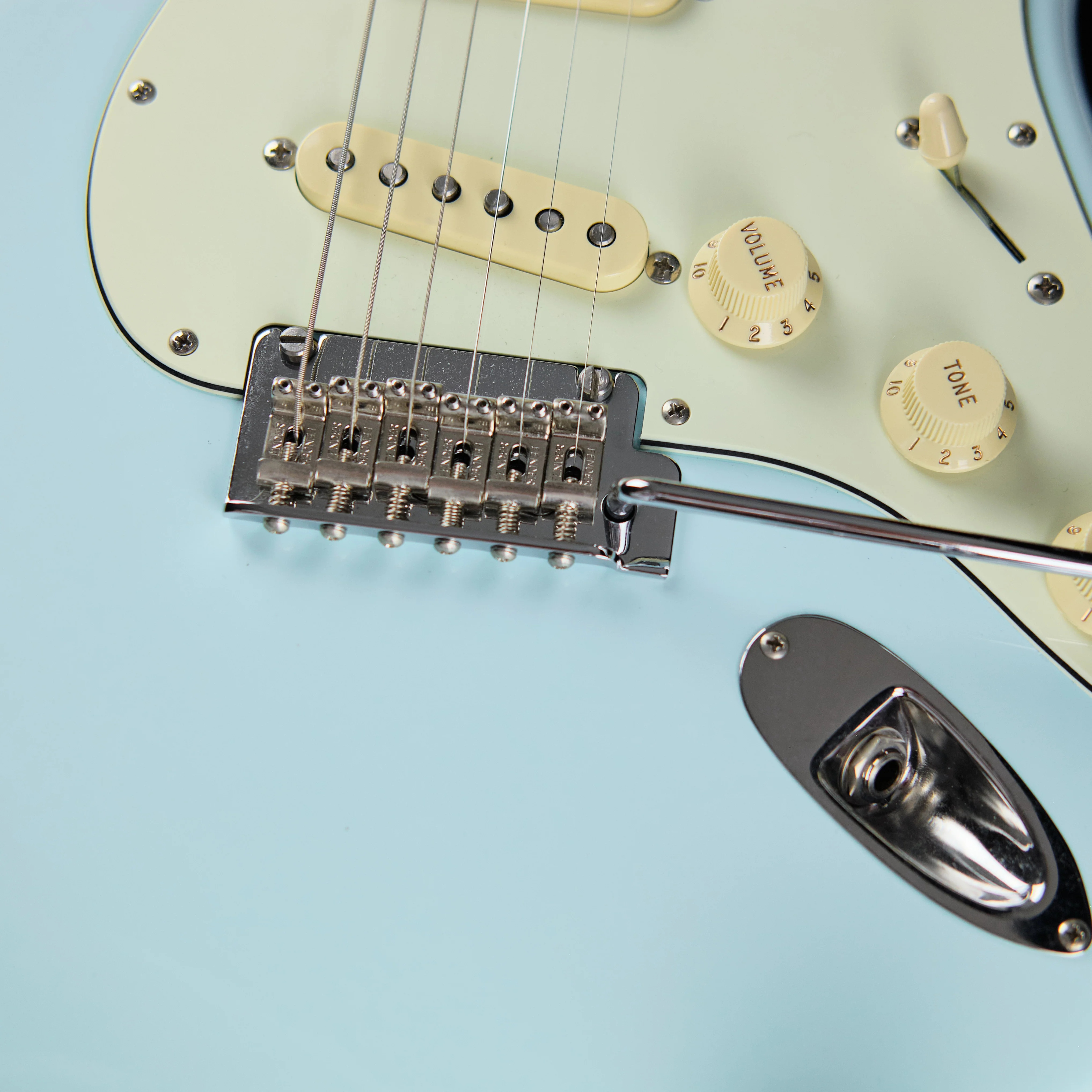 2021 Fender Japan Hybrid '60s Stratocaster Daphne Blue Refin - Image 5
