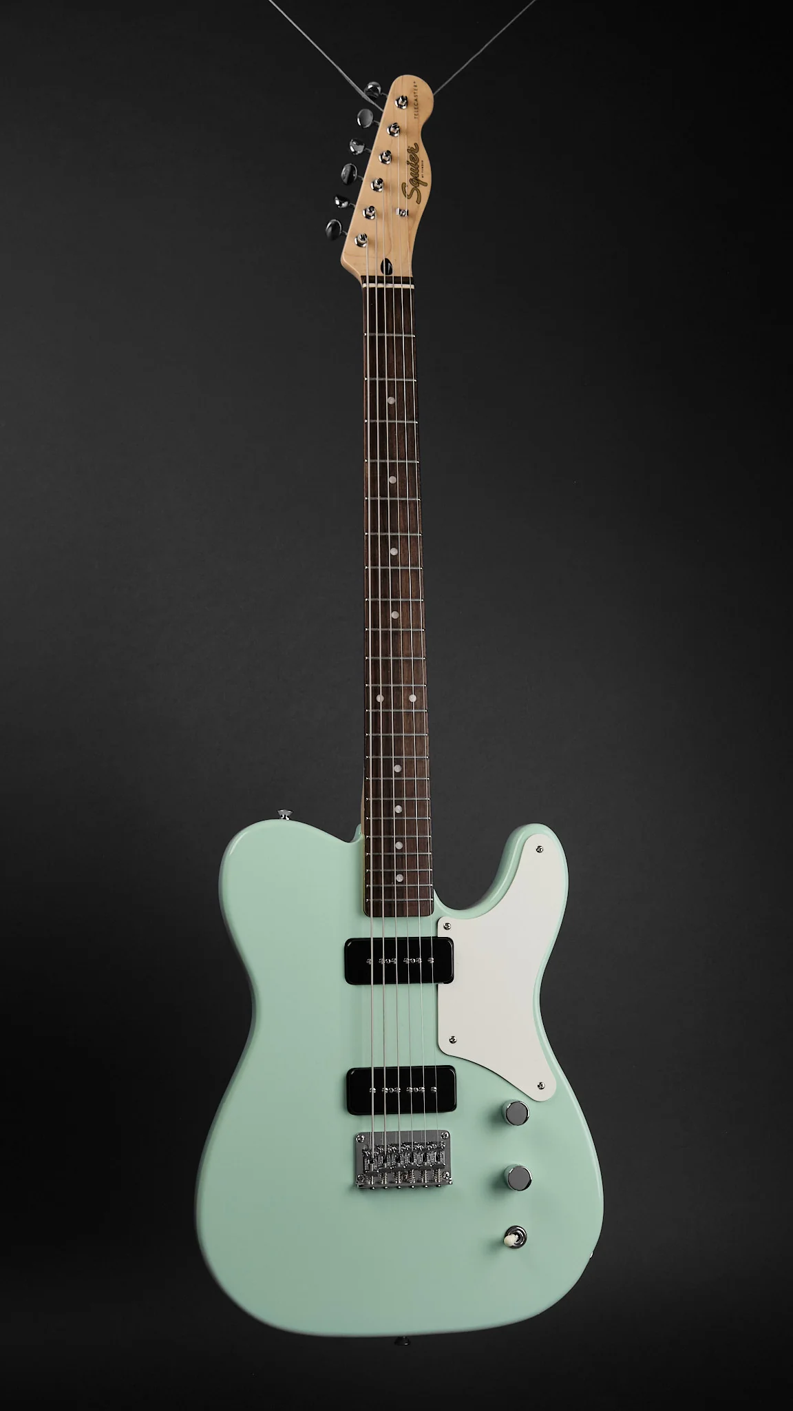 2021 Squier Paranormal Baritone Cabronita Telecaster Surf Green - Image 4
