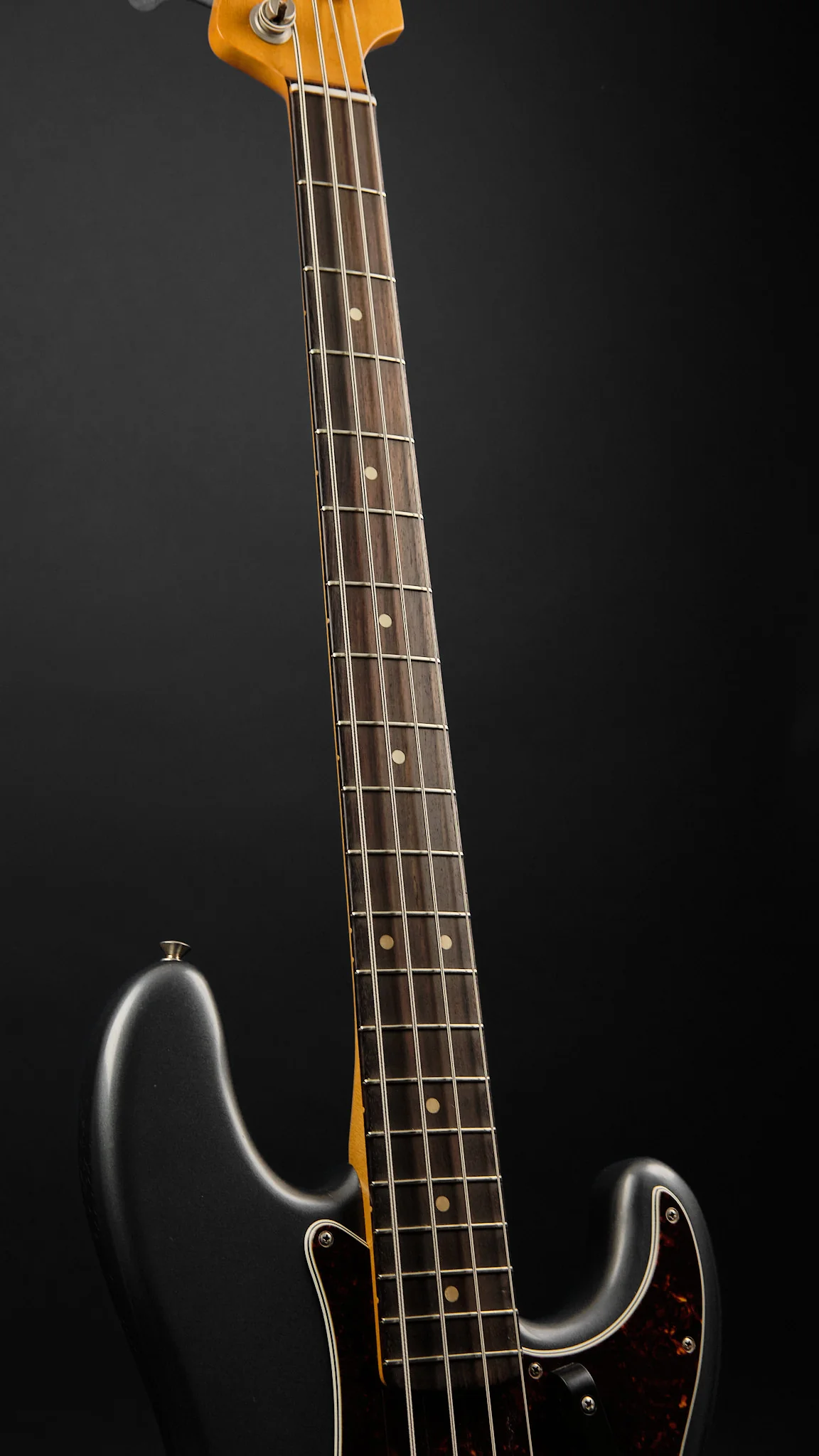 2025 Fender Limited Edition Vintera II Road Worn '60s Precision Bass Charcoal Frost Metallic - Image 6