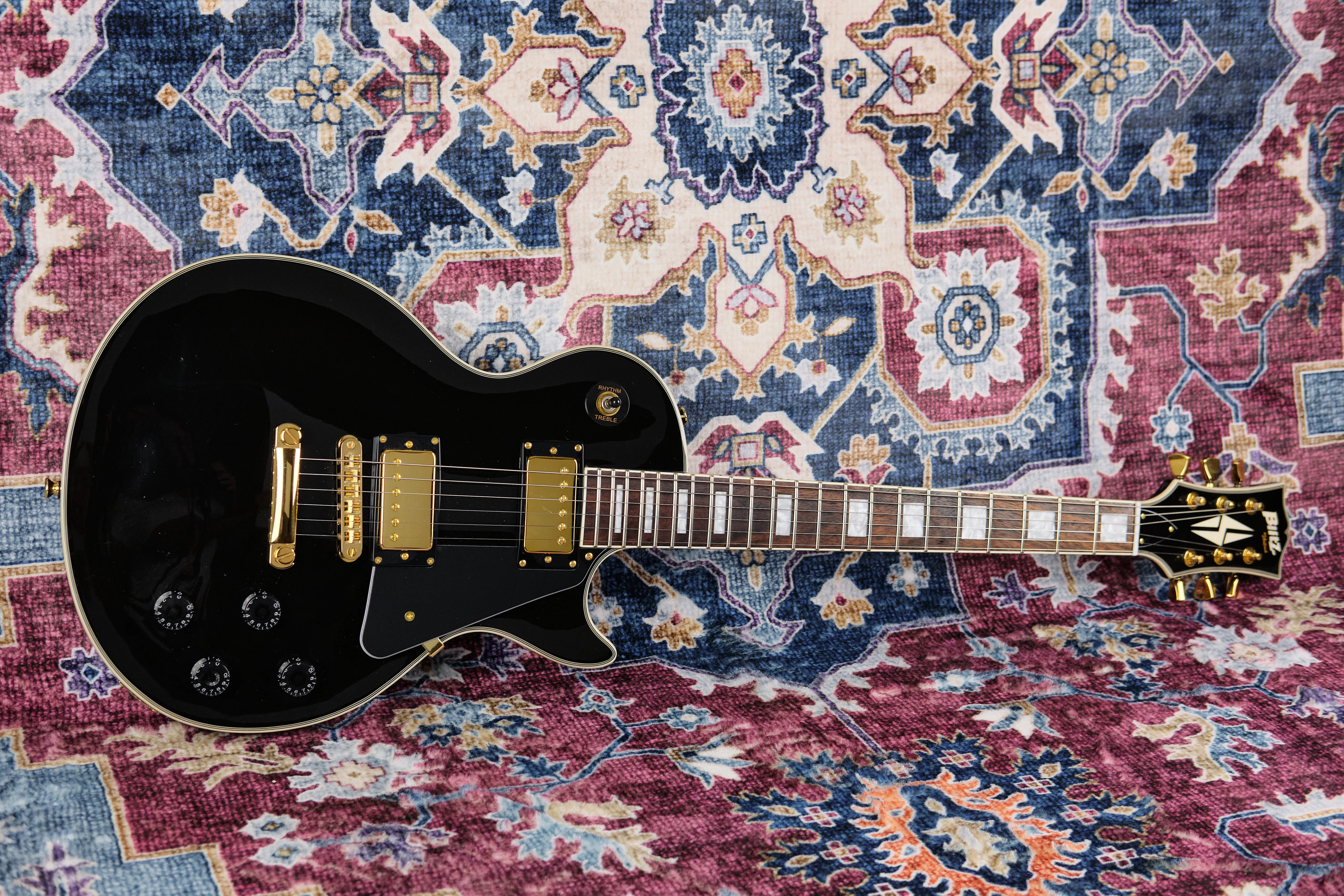 Blitz by Aria Pro II Les Paul Custom Ebony (Second-Hand) - Image 4