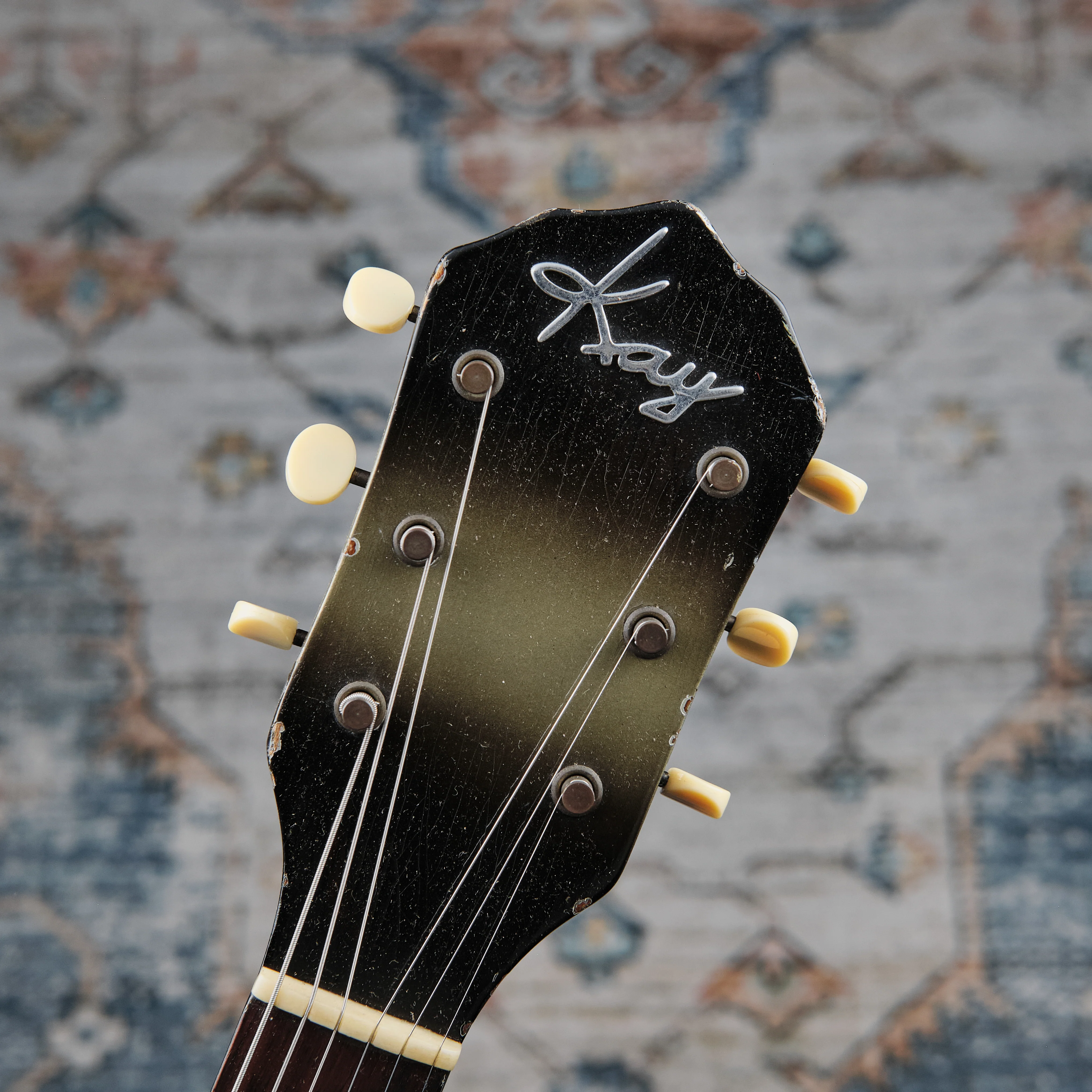 1950s Kay K142 Olive Green Burst - Image 2