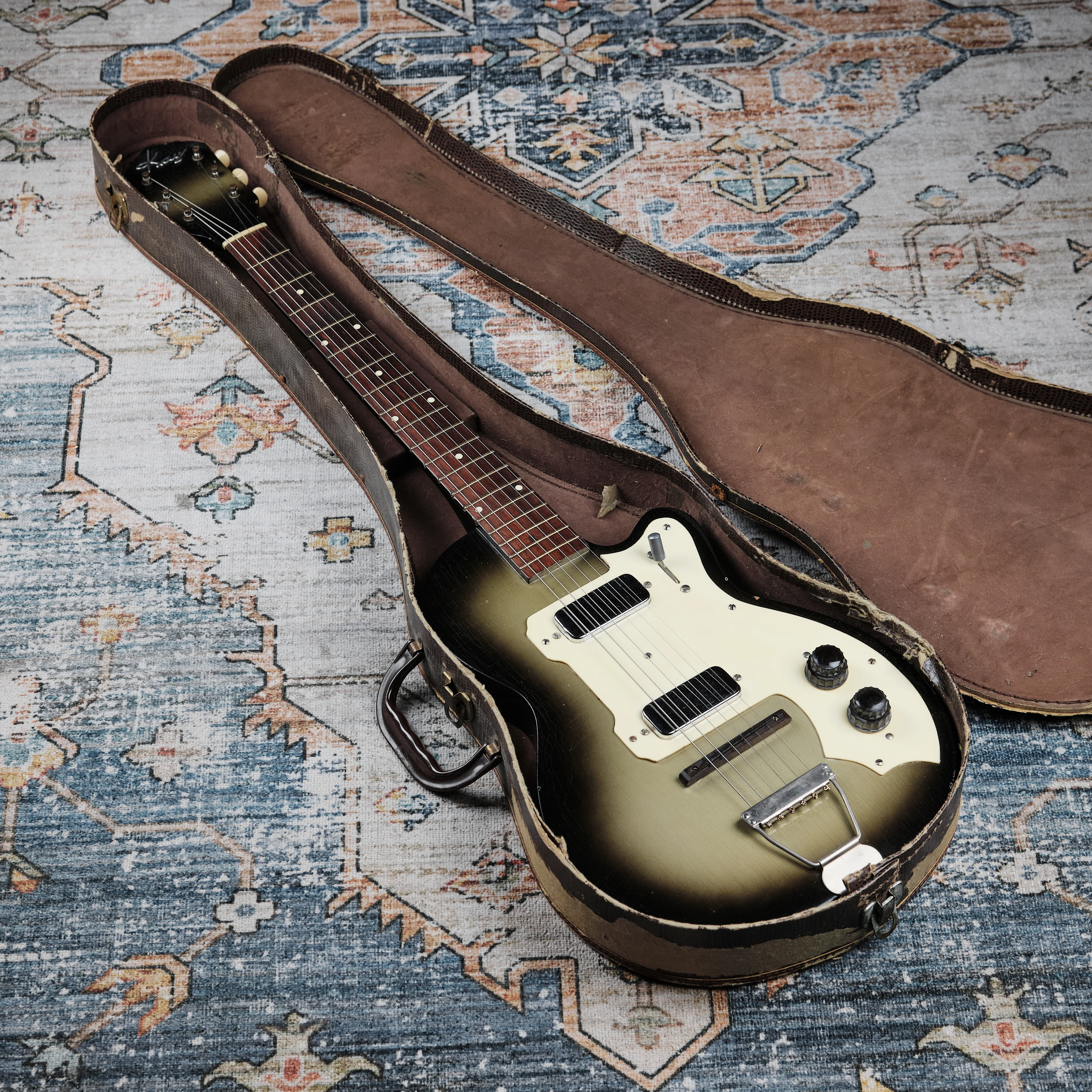 1950s Kay K142 Olive Green Burst - Image 5