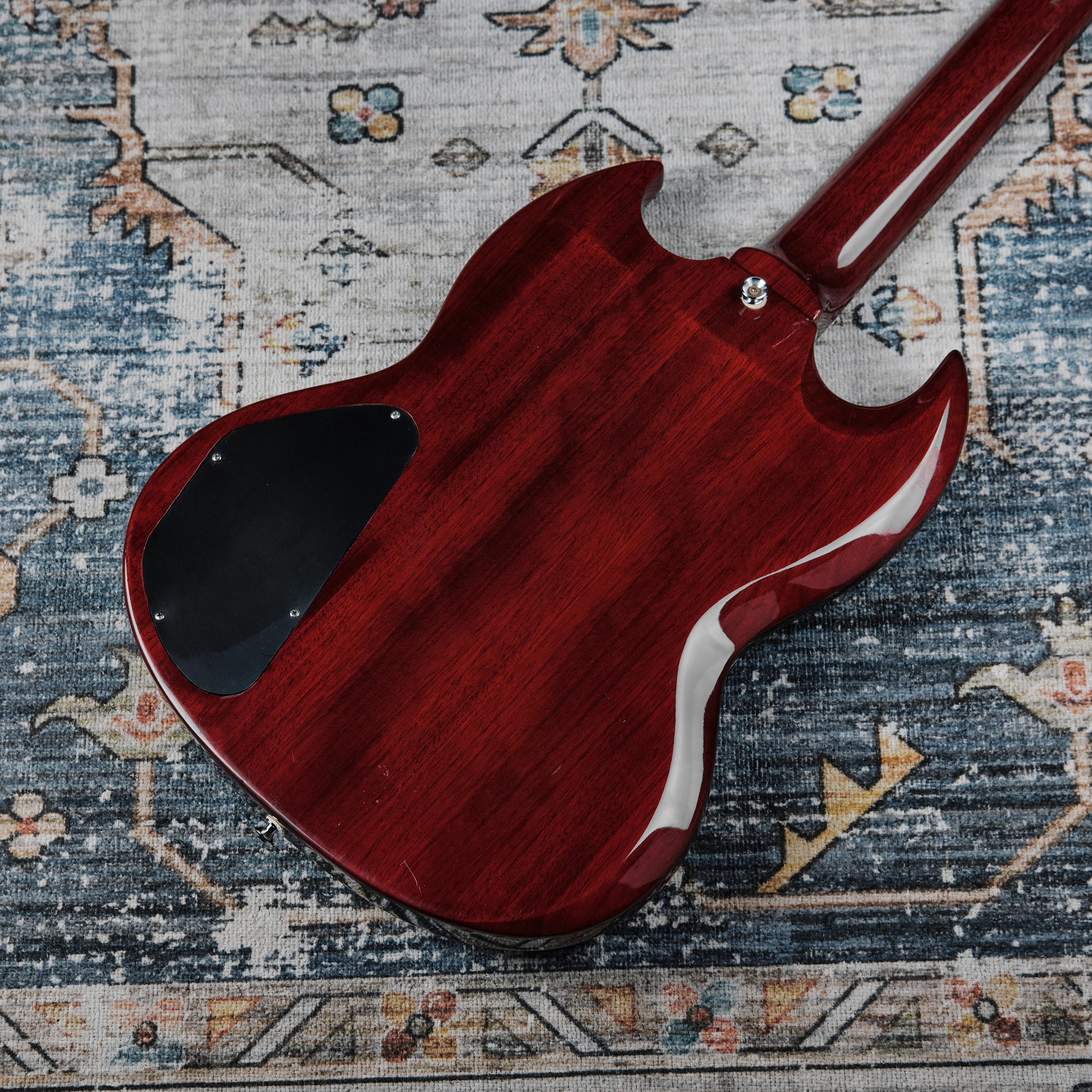 1970s Diamond Beat Master SG Junior Copy Cherry Red - Image 3