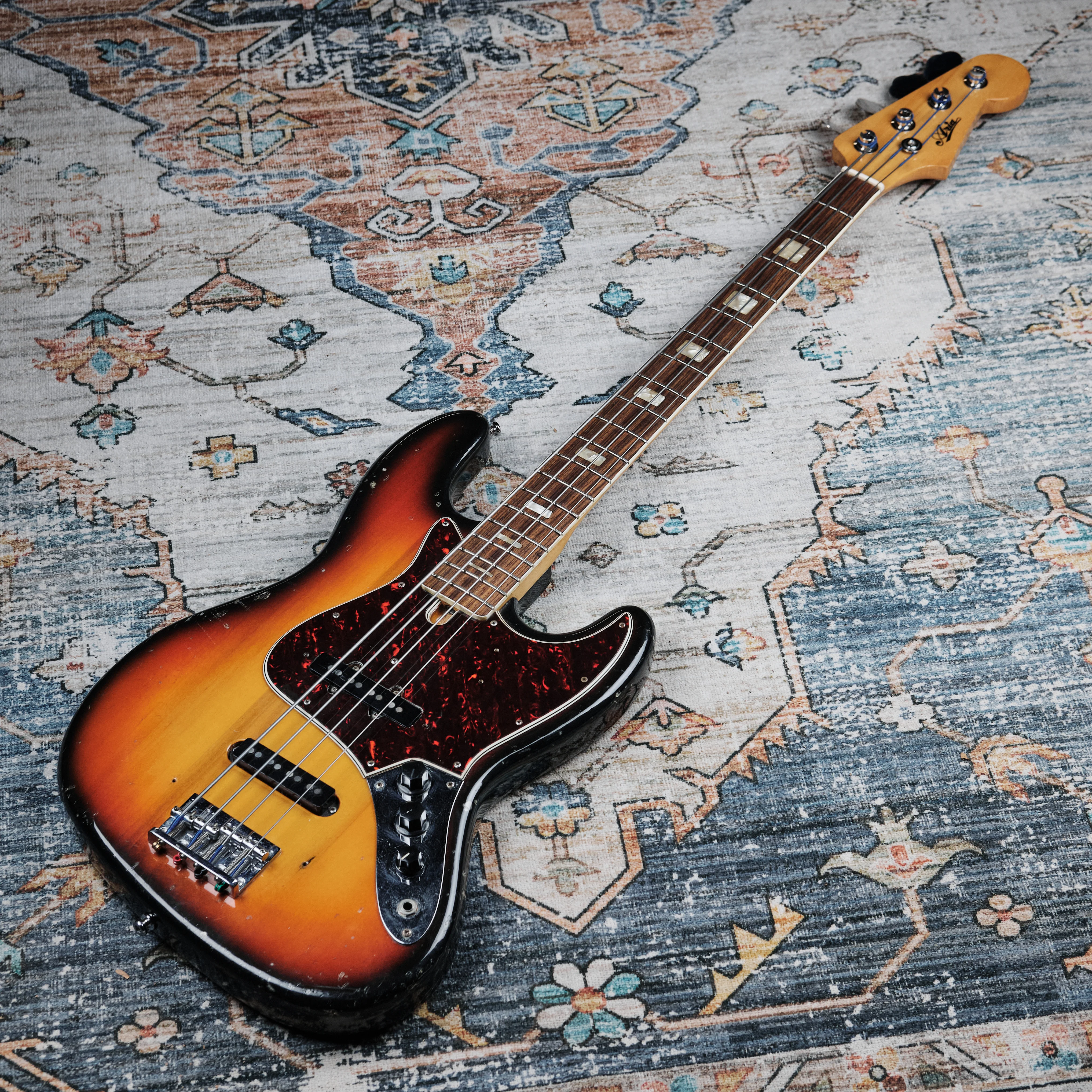 c1980 Aria Jazz Bass Sunburst - Image 3