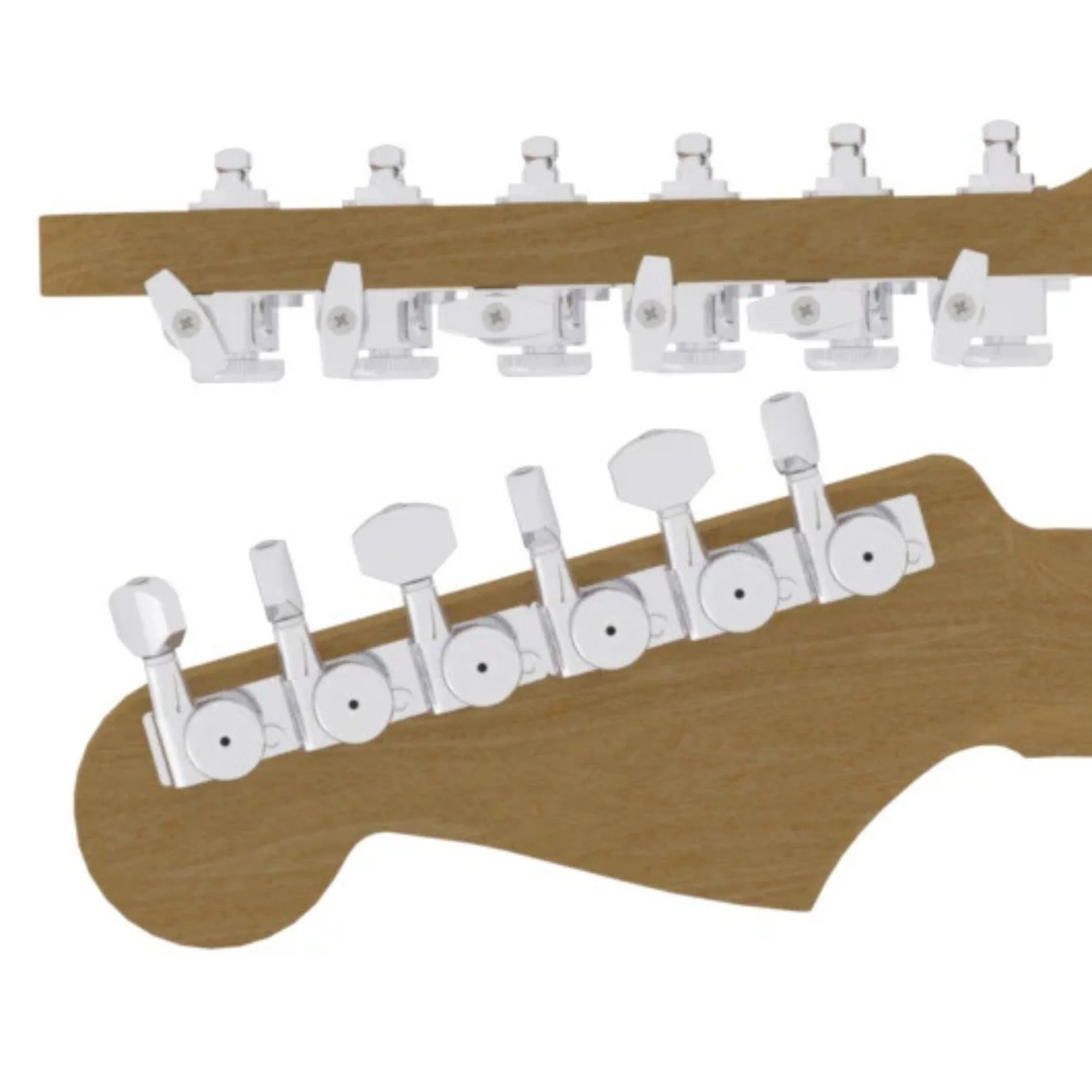 Hipshot Griplock Closed 6-In-Line Tuning Machines - Image 3