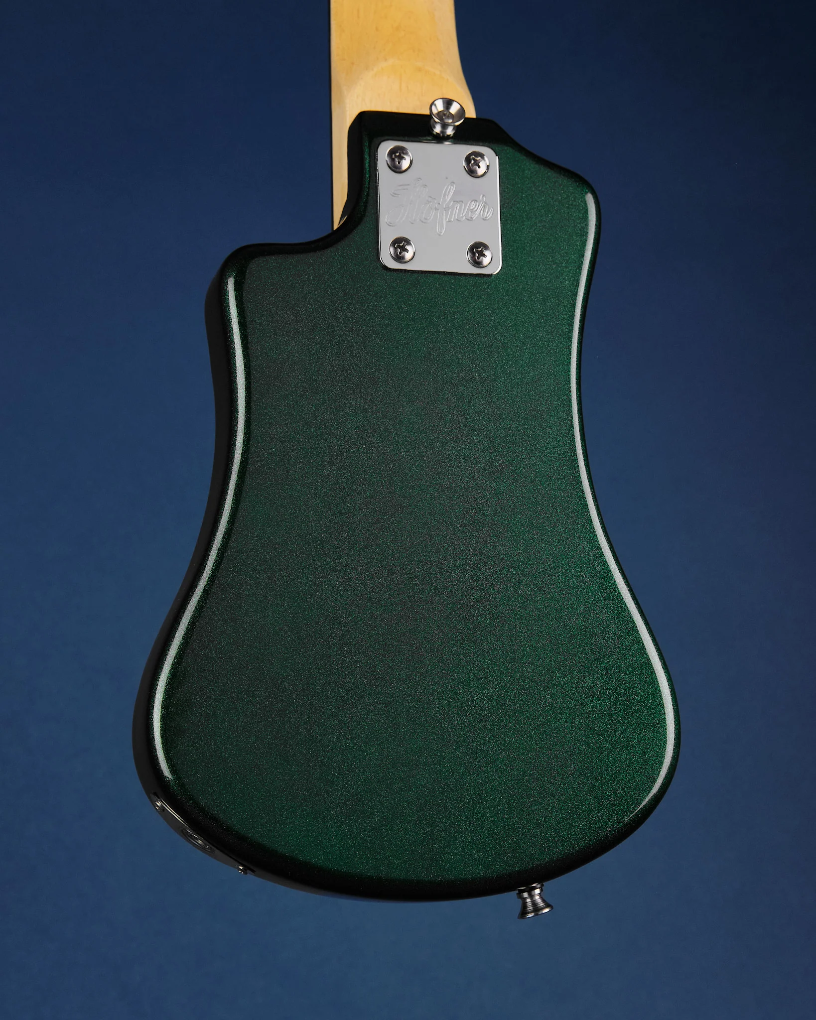 Hofner Shorty Travel Guitar Green Metallic - Image 3