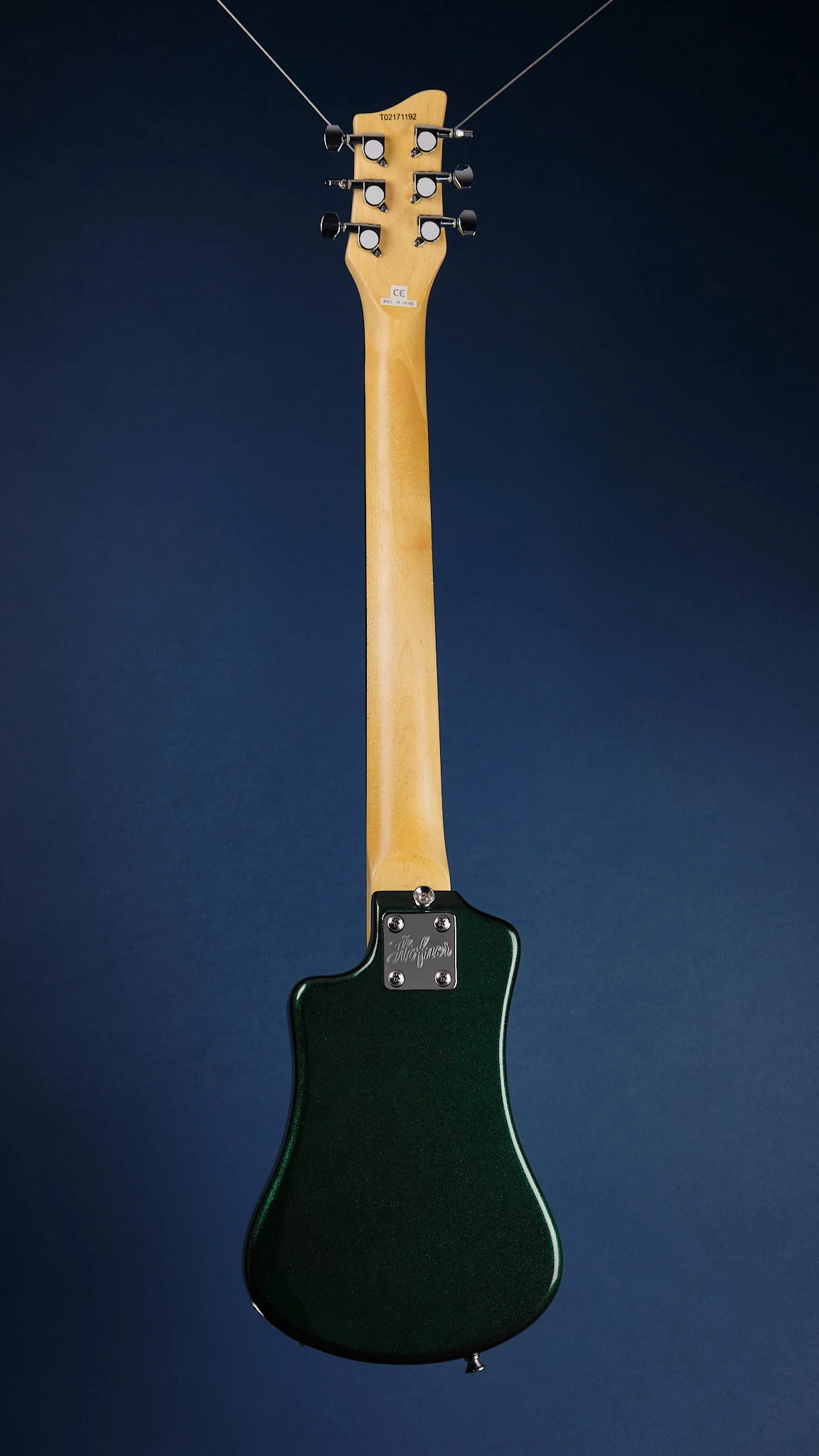 Hofner Shorty Travel Guitar Green Metallic - Image 4