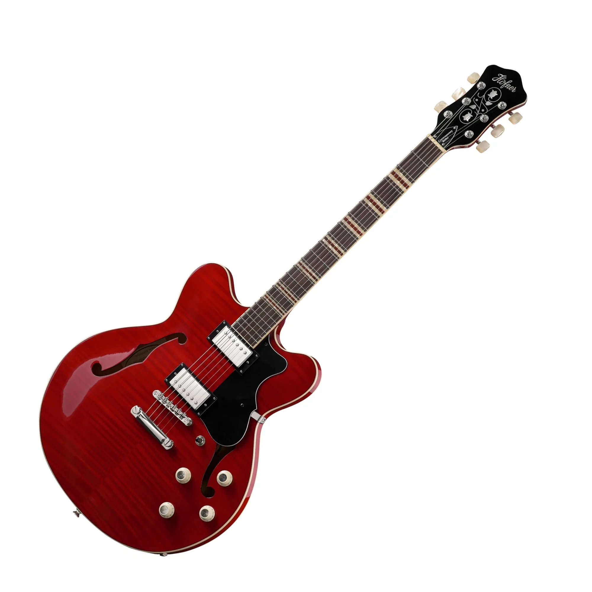 Hofner Verythin CT Transparent Red - Image 3
