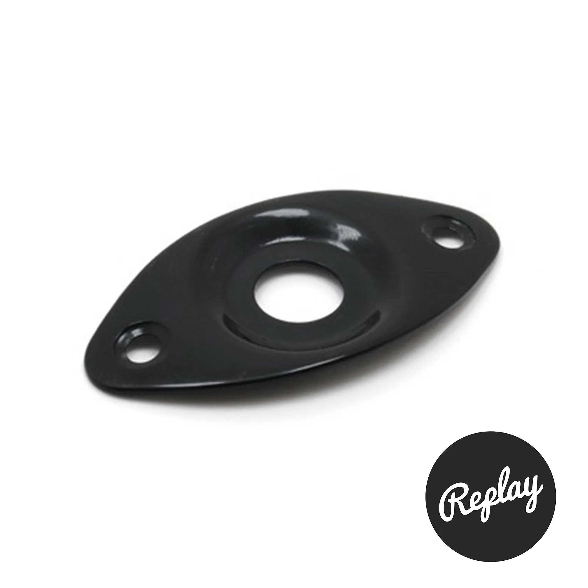 Oval Metal Jack Plate with Recessed Input - Image 2
