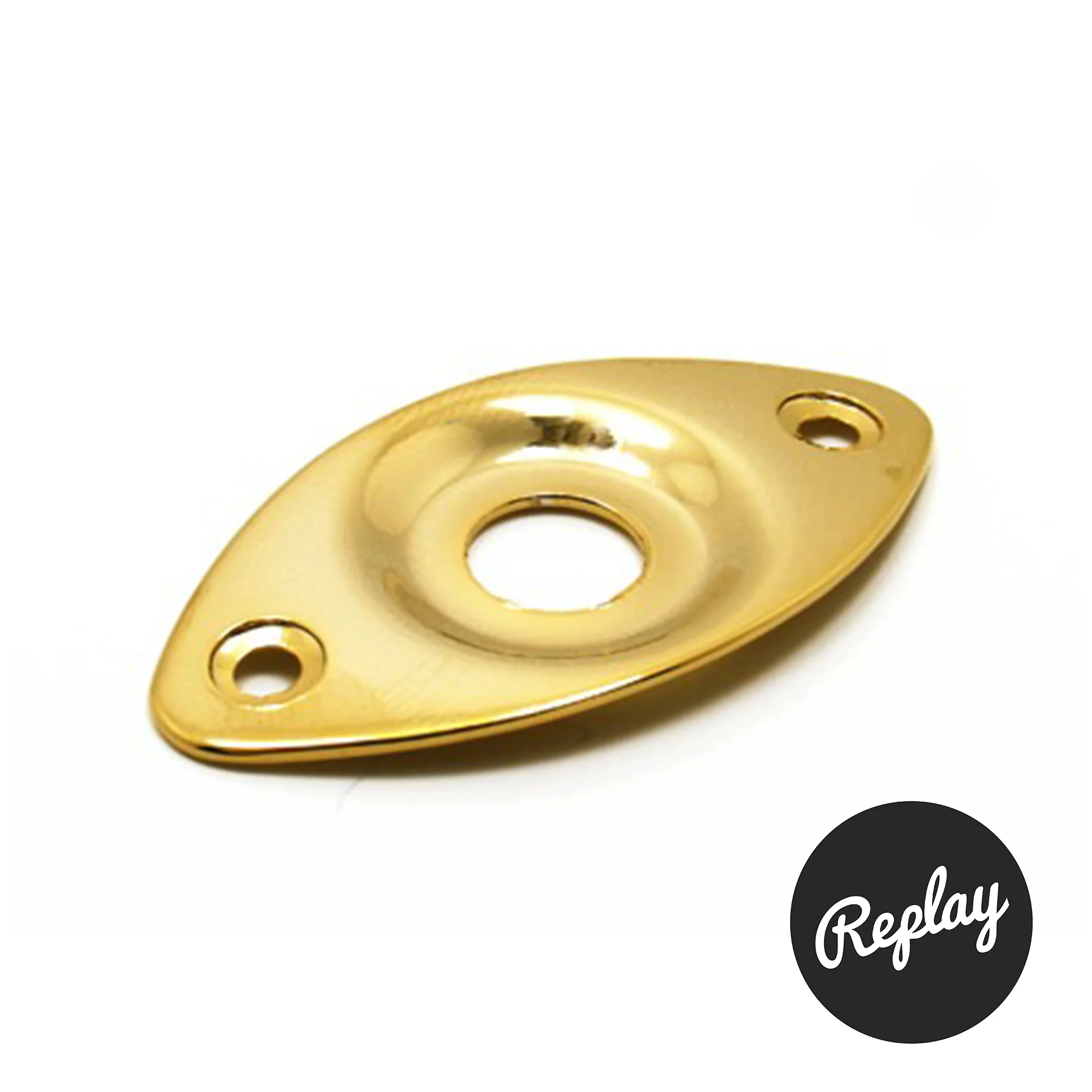 Oval Metal Jack Plate with Recessed Input - Image 3