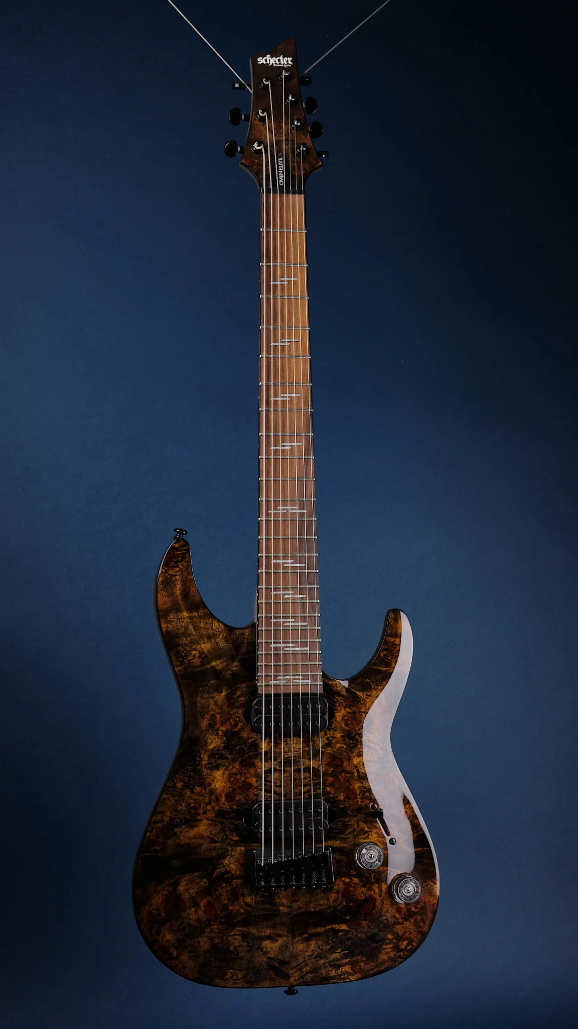 Schecter Omen Elite-7 Charcoal Burst (Second-Hand) - Image 4